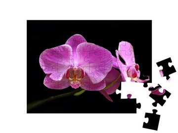 puzzleYOU Puzzle Die rosa Mondorchidee, 48 Puzzleteile, puzzleYOU-Kollektionen Orchideen