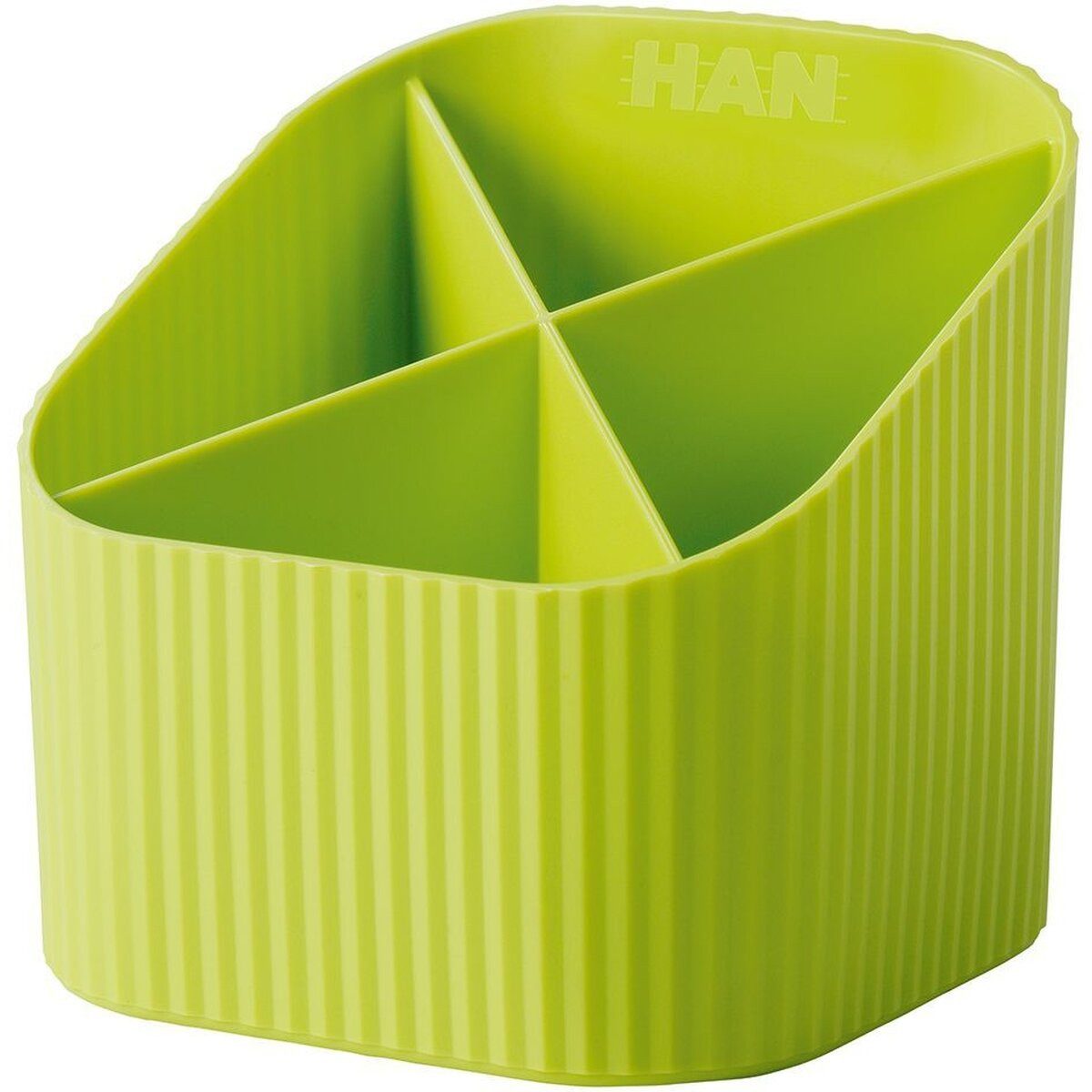 HAN-Bürogeräte Tischaufsatz Schreibtischköcher Re-X-Loop 4 Fächer RC-Kunststoff lemon