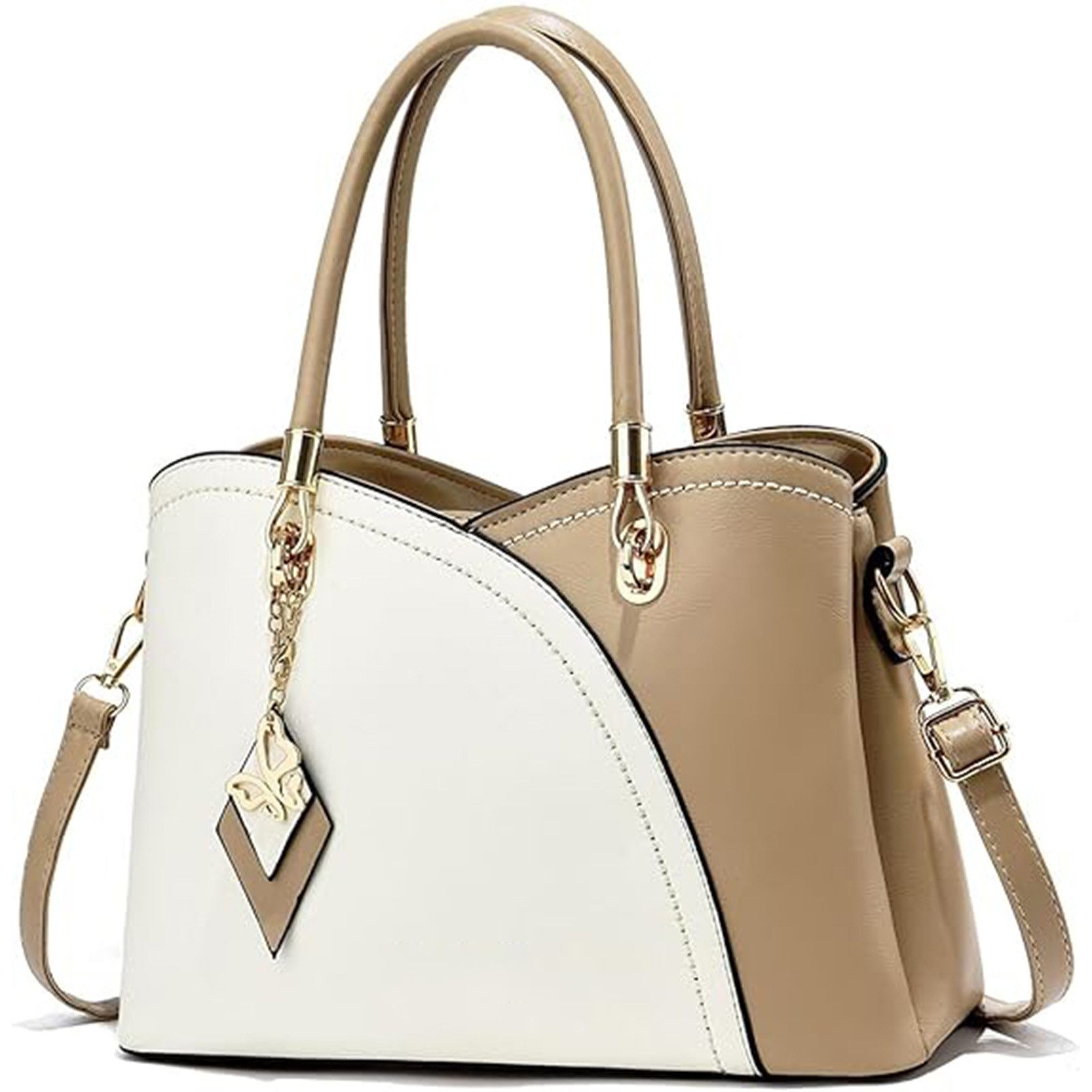 MODFU Henkeltasche Umhängetasche Handtasche Tragetasche Aktentasche Tasche Damen (Schultertasche Arbeitstasche Messenger-Tasche Top Griff Schultergurt, Freizeittasche, Ledertasche, Unitasche, Bürotasche, Kunstleder), für Frau Frauen Jungen Freizeit Arbeit Business Schule Büro Reisen usw