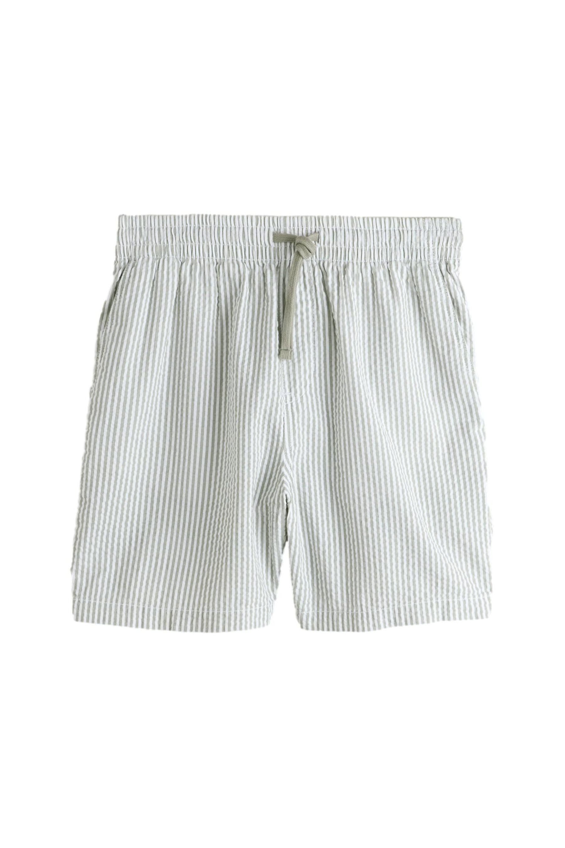 Next Sweatshorts Gestreifte Seersucker-Shorts aus Jersey (1-tlg)