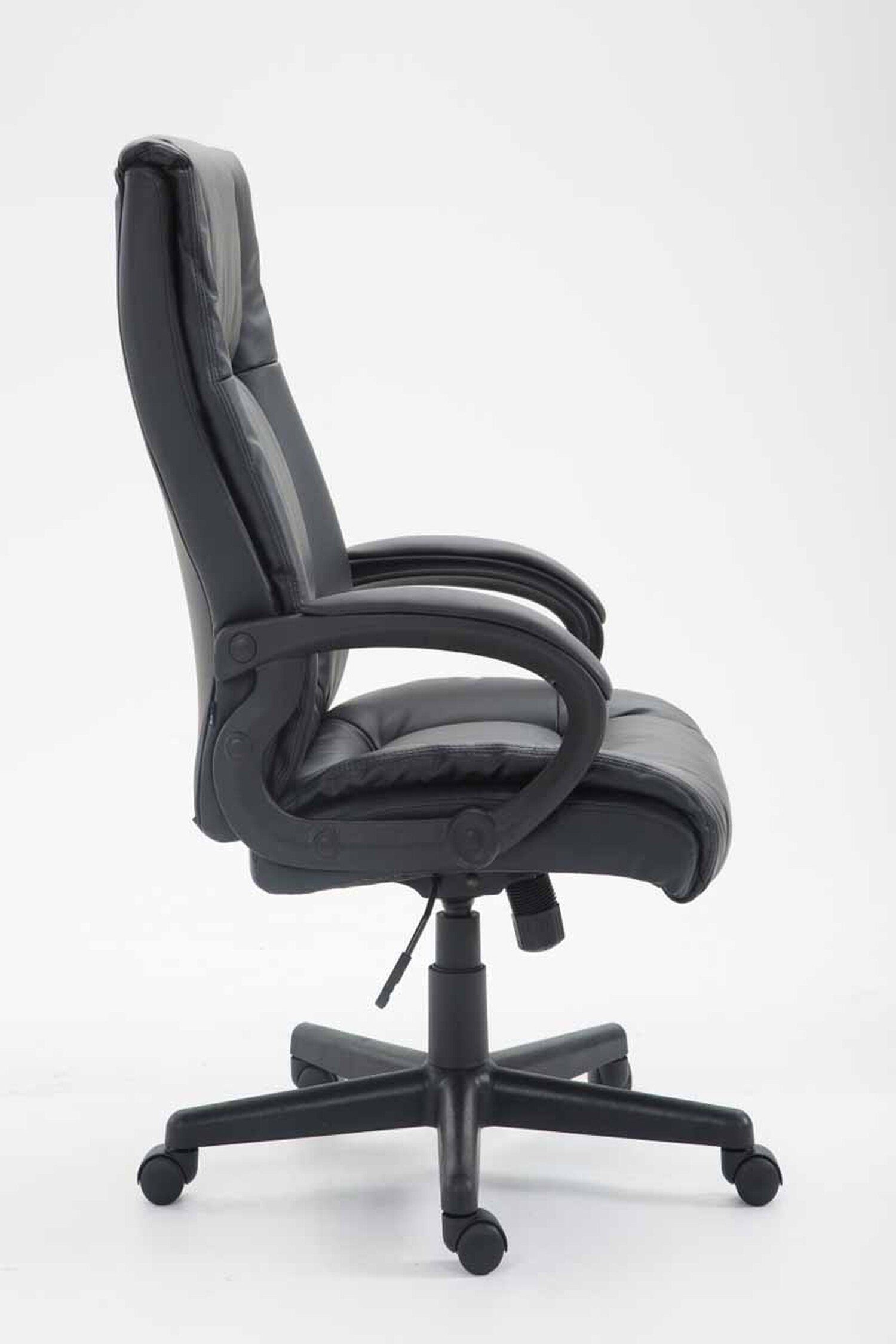 TPFLiving Bürostuhl Sportino XL mit bequemer Chefsessel, (Schreibtischstuhl, höhenverstellbar Bürostuhl schwarz XXL), Kunstleder - schwarz 360° drehbar - Drehstuhl, Rückenlehne Gestell: - Kunstleder Sitz