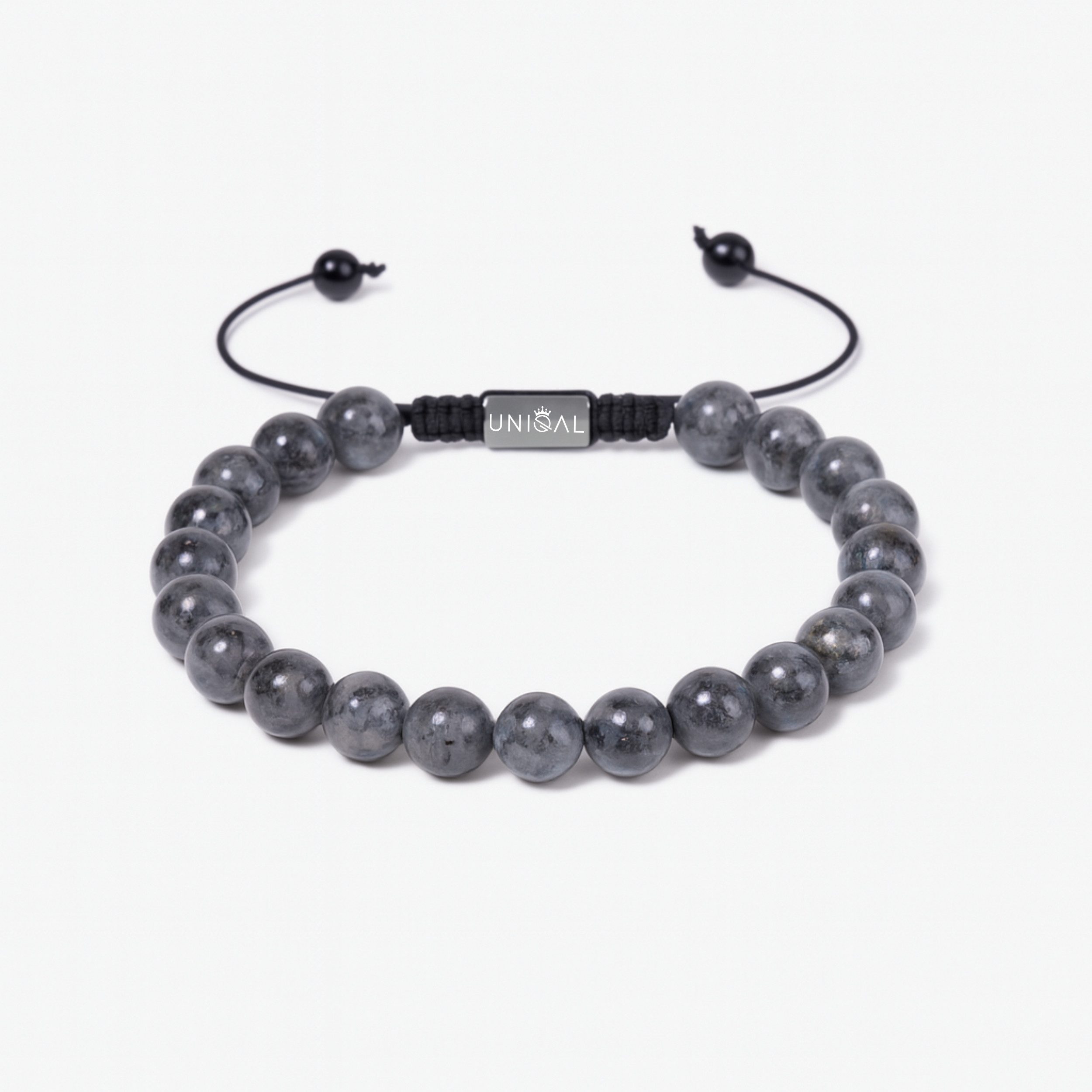 UNIQAL.de Perlenarmband Perlenrmband "UNIQAL" Naturstein, Heilstein, verstellbar, unisex (Edelstahl, Naturstein, Casual Style, Heilstein, handgefertigt)
