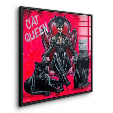 DOTCOMCANVAS® Acrylglasbild Cat Queen - Acrylglas, Acrylglasbild Cat Queen Catwoman Puma schwarz pink Kunstdruck