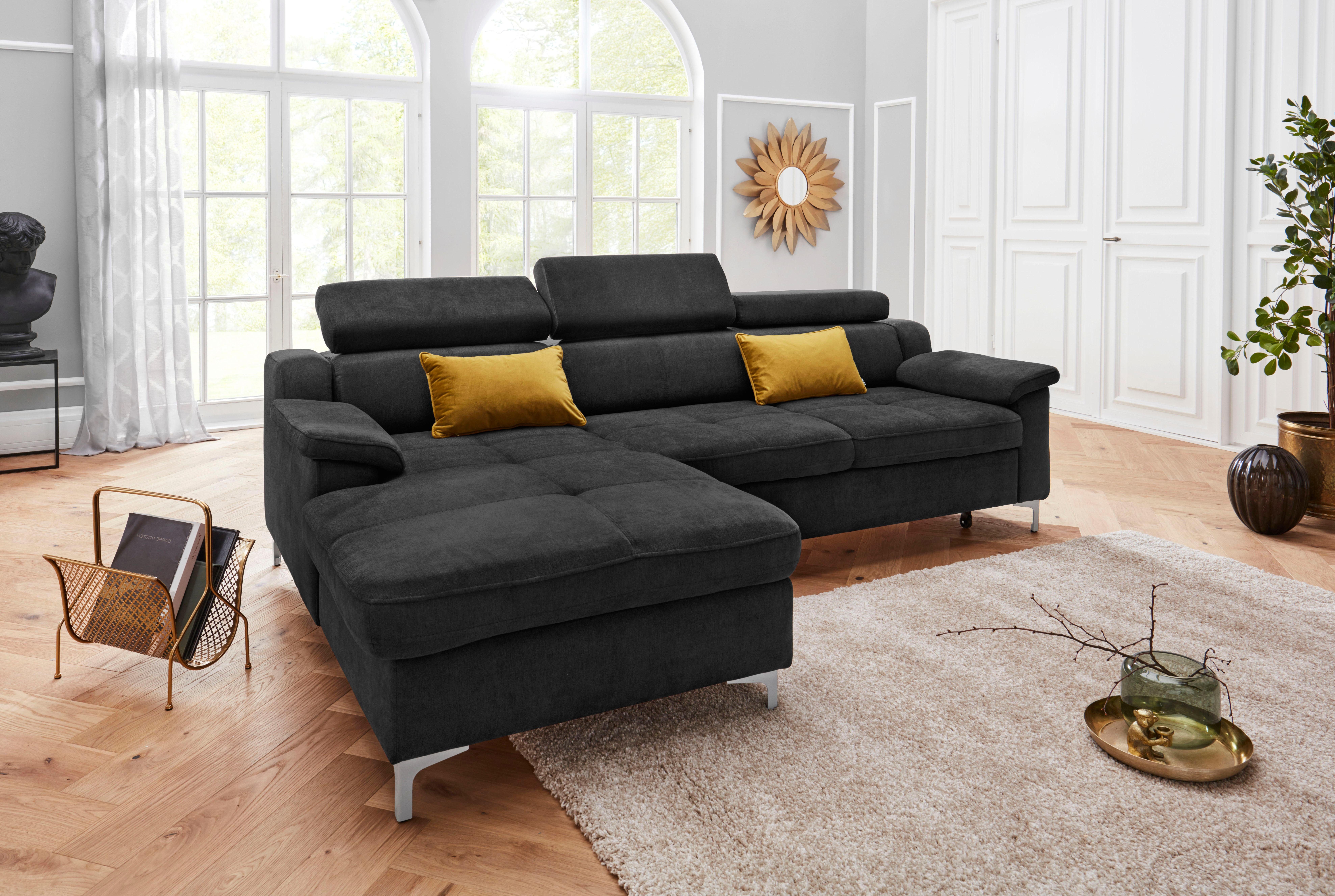 exxpo - sofa fashion Ecksofa Florenz, L-Form, wahlweise mit Bettfunktion