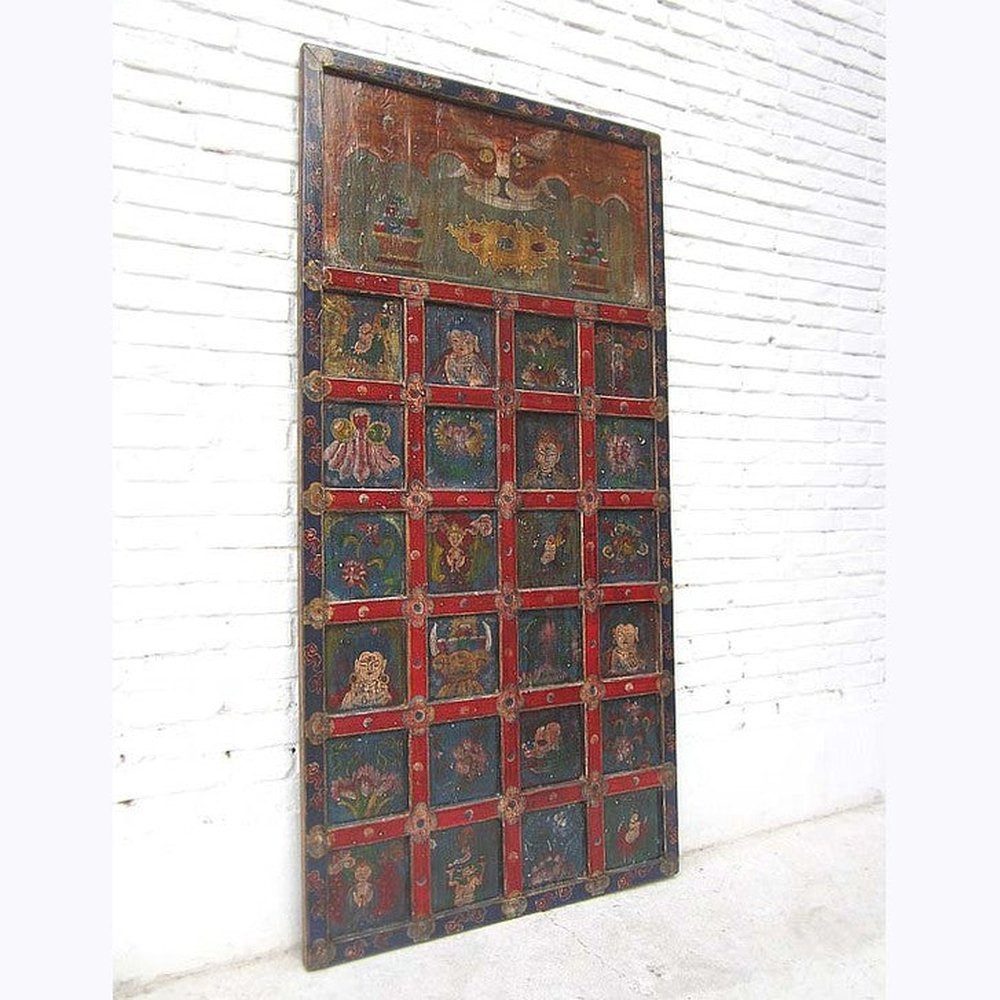 Luxury-Park-Direct Kommode China buddhistisches Wandbild traditionell bemalter Rahmen Pinie.Luxur