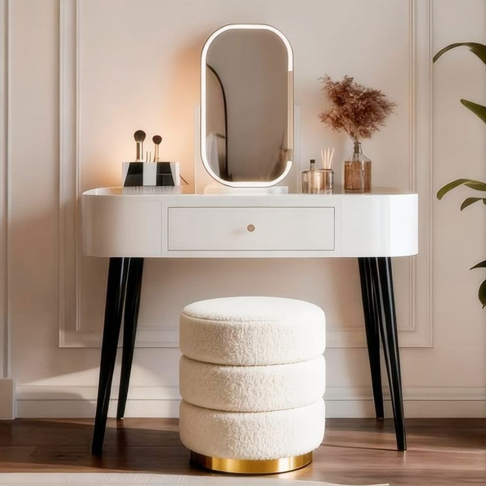 Zedelmaier Sitzhocker rund Hocker Zylindrischer Samthocker Fußbank, Fußbank günstig online kaufen