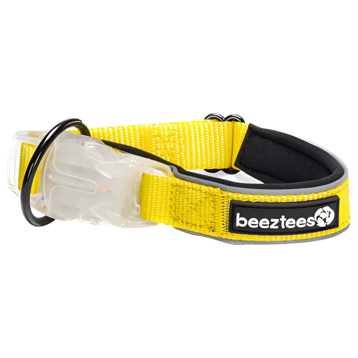 Beeztees Hunde-Halsband Hundehalsband Parinca Safety Gear LED Nylon gelb