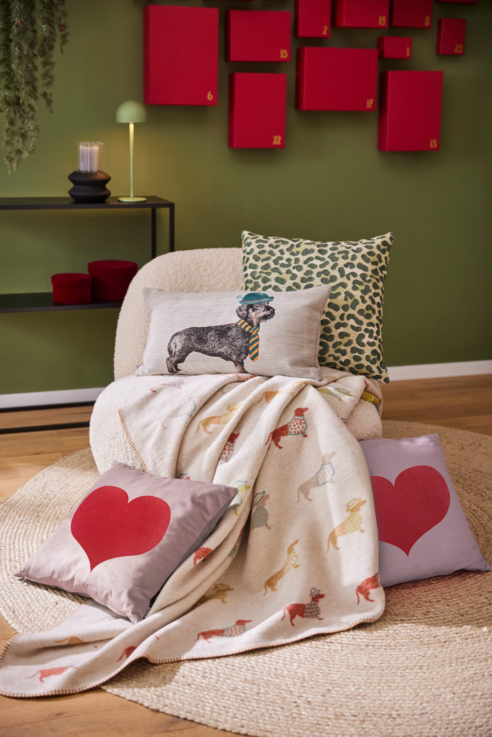 Wohndecke DACKEL, PAD, Made in Europe, Kuscheldecke, Wendefunktion, 150x200 cm