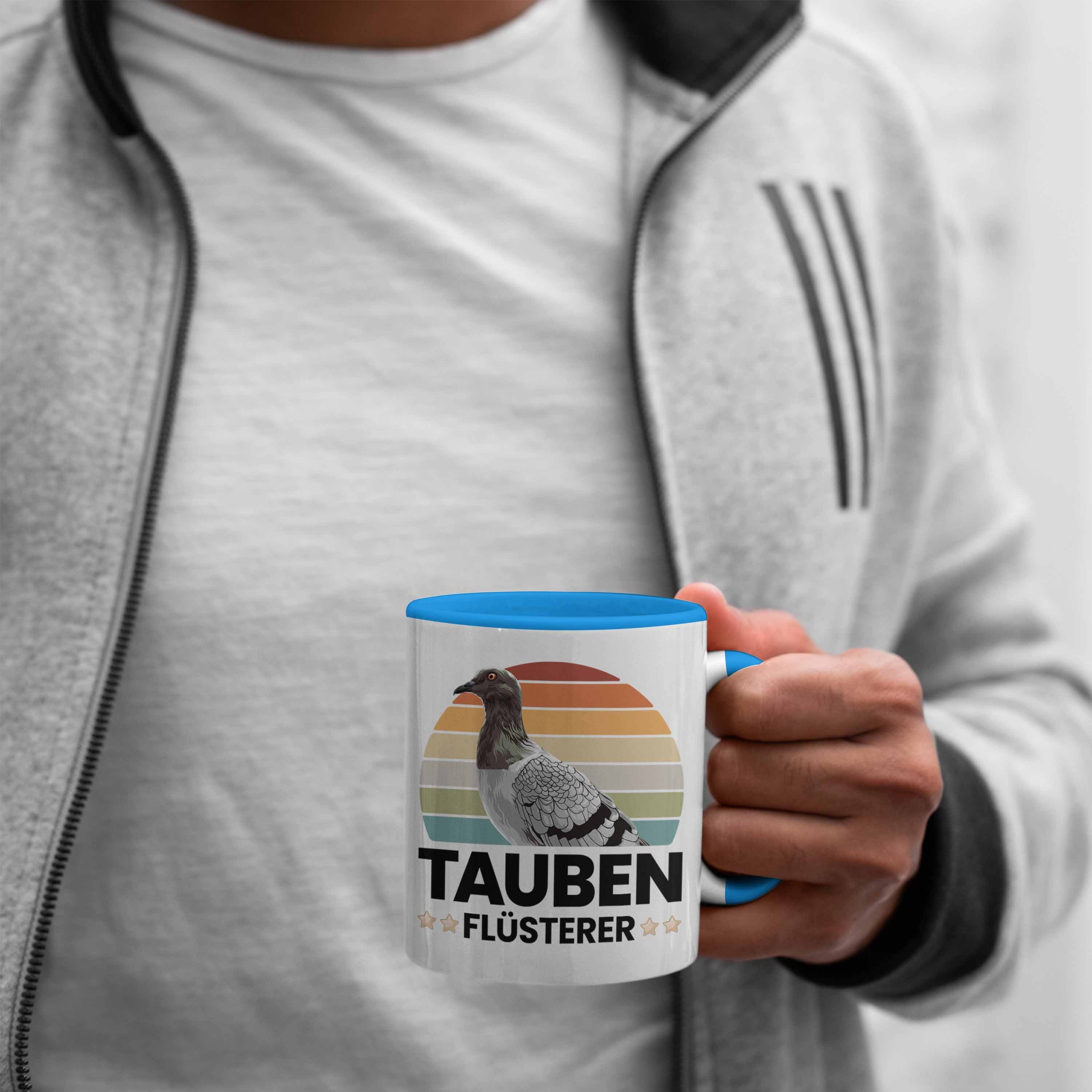 Tasse Lustiger Trendation Taubenliebhaber Geschenk Tasse Taubenflüsterer Zubehör Tauben Blau Trendation Becher Zaubenzucht Spruch - Taubenzüchter