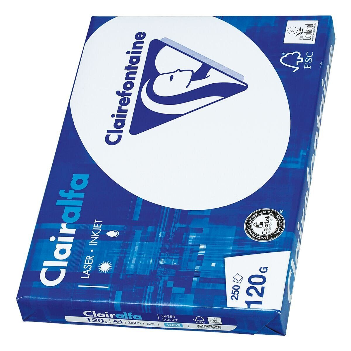 CLAIREFONTAINE Druckerpapier Clairalfa 1952, Format DIN A4, 120 g/m², 250 Blatt