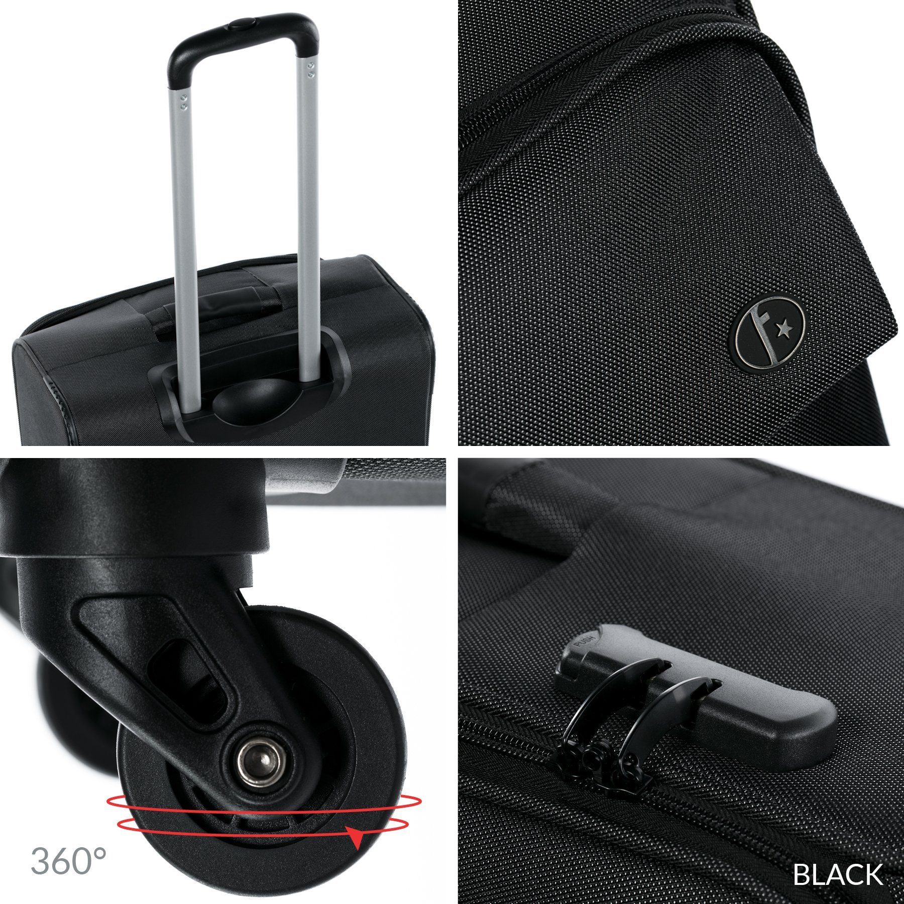 FERGÉ 3-delige koffer-set Reisbagage QUÉBEC premium harde spinner premium bagage-koffer grijs