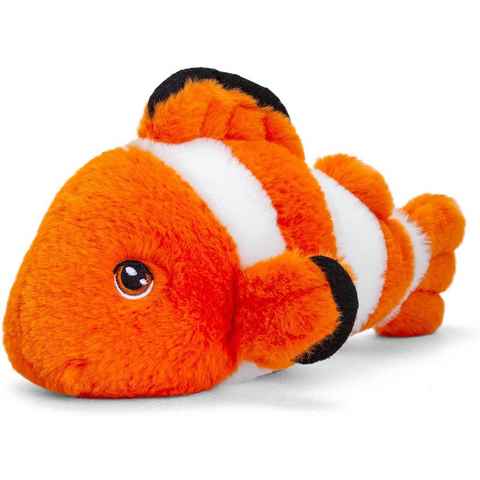 azzesso Kuscheltier Clownfisch (1-St., 28 cm), flauschiges Stofftier, weiß, orange, Plüsch