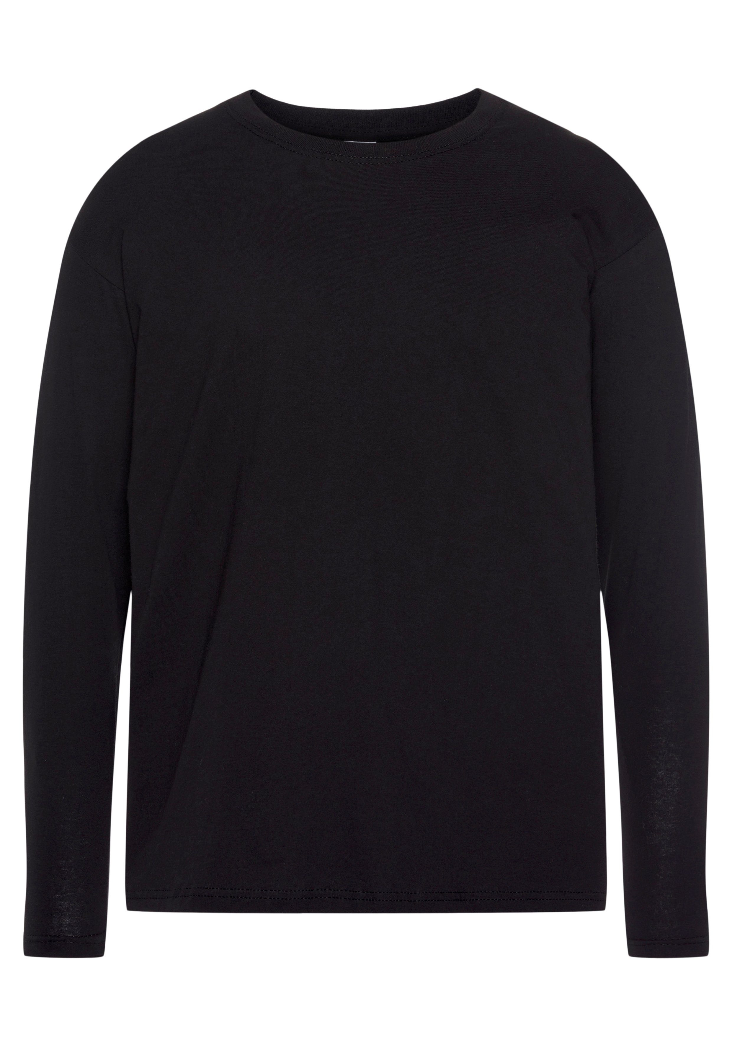 Fruit of the Loom Langarmshirt (Packung, 2-tlg) aus reiner Baumwolle, 2-er günstig online kaufen