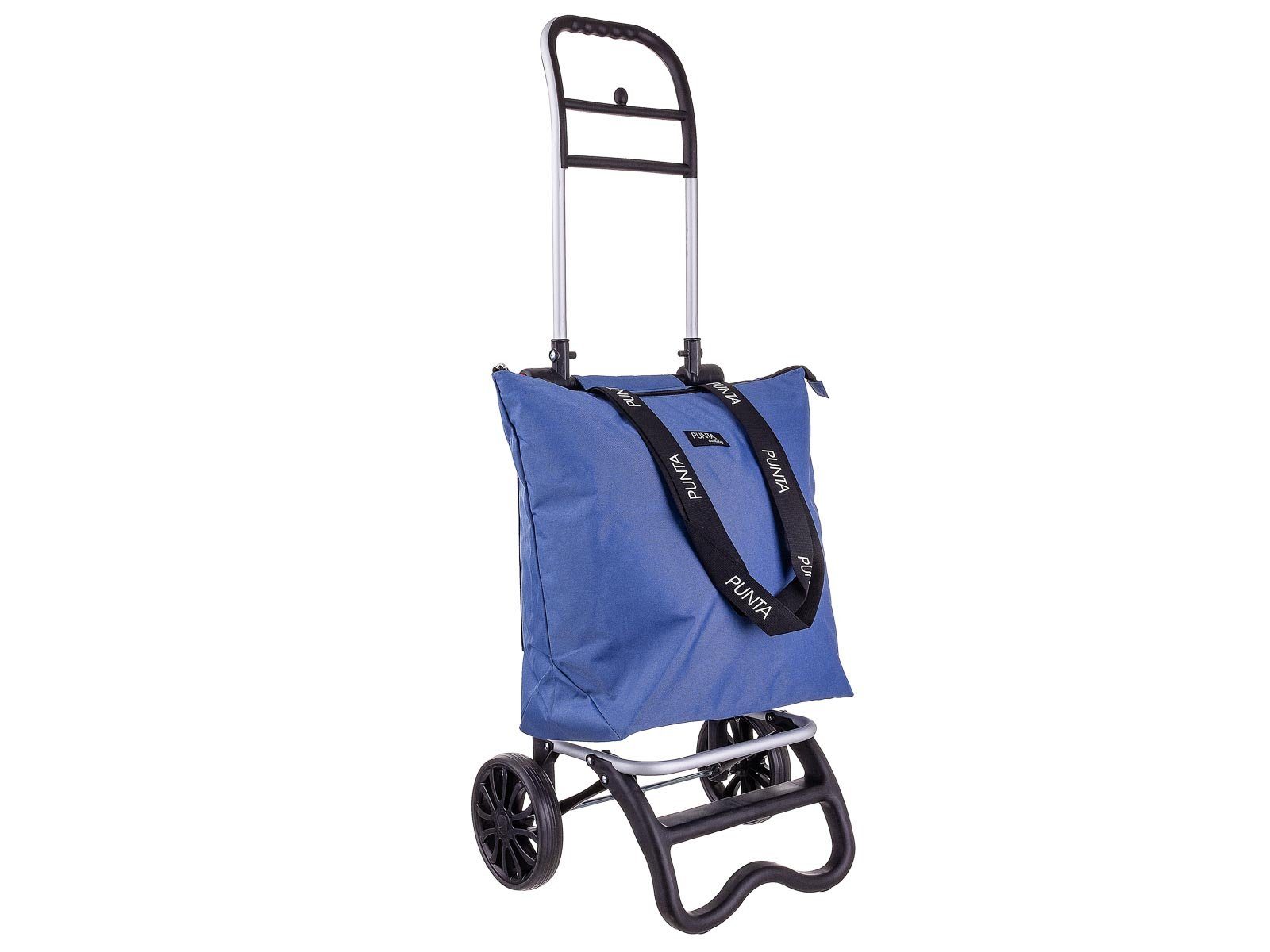 fabrizio® Einkaufstrolley l, 10430 graublau mit Kühlfach, caddy Punta Alu-Shopper 36 Kühlfach