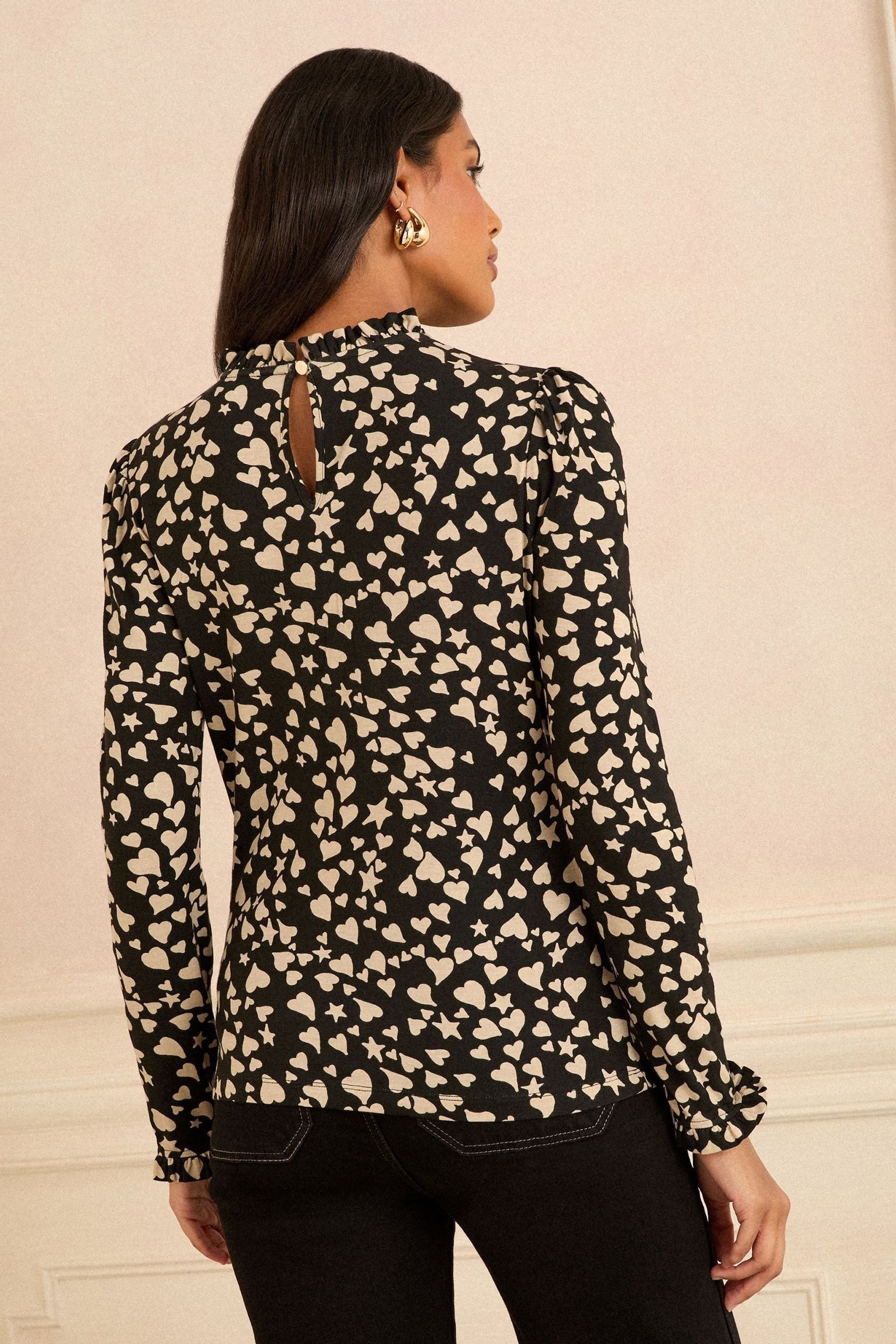 Love & Roses Langarmbluse Love & Roses Jersey-Oberteil mit Rüschen, Regular günstig online kaufen