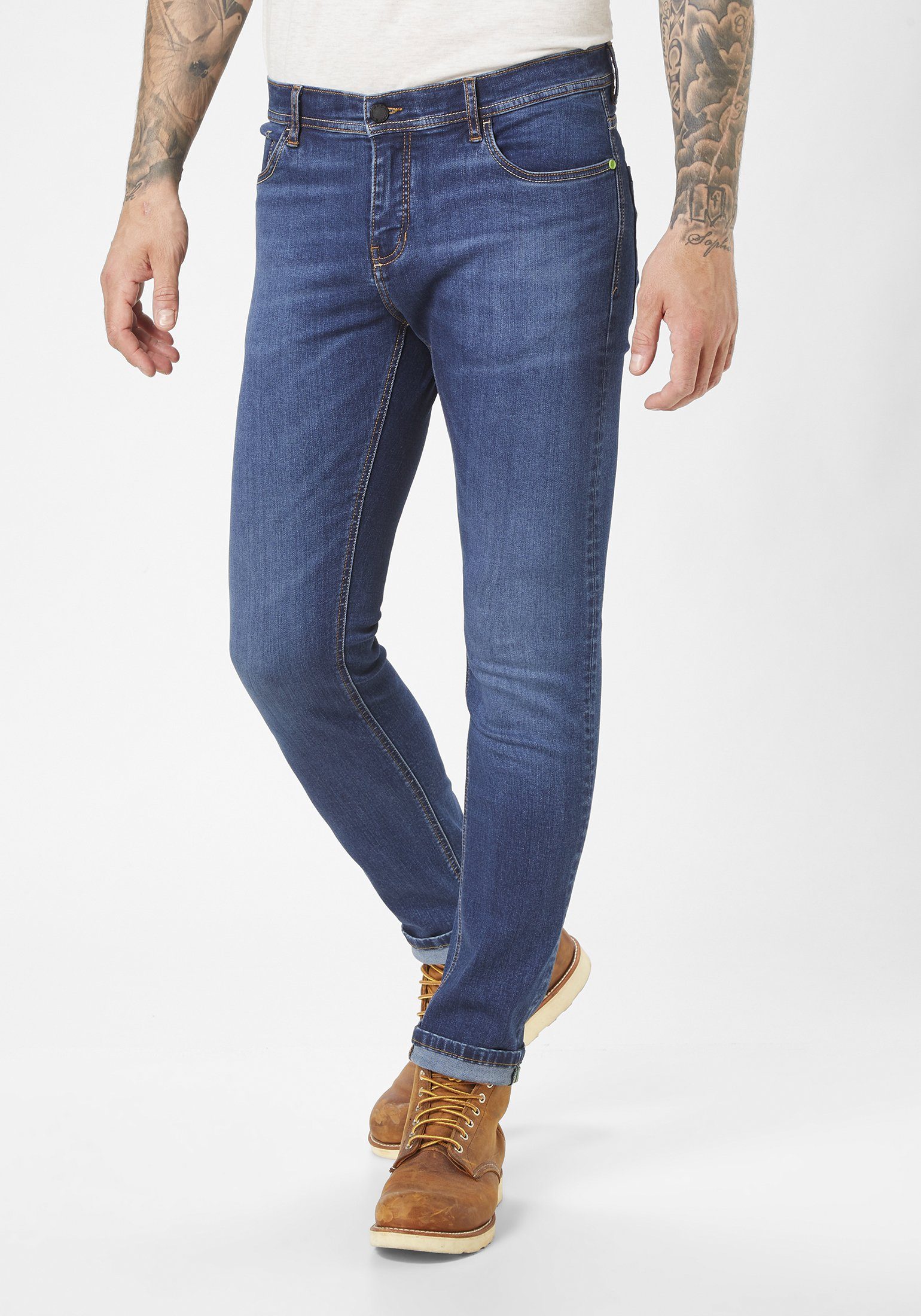 Redpoint 5-Pocket-Jeans Kanata Slim-Fit Denim Jeans medium stone used