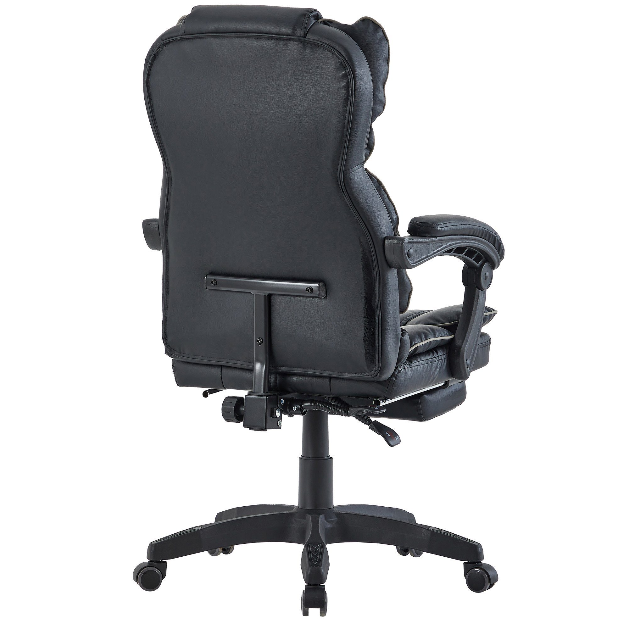im Lederoptik-Design Home - Chefsessel Chair (1 Schwarz Stück), mit extra TRISENS Rafael Polsterung Office Grau Bürostuhl