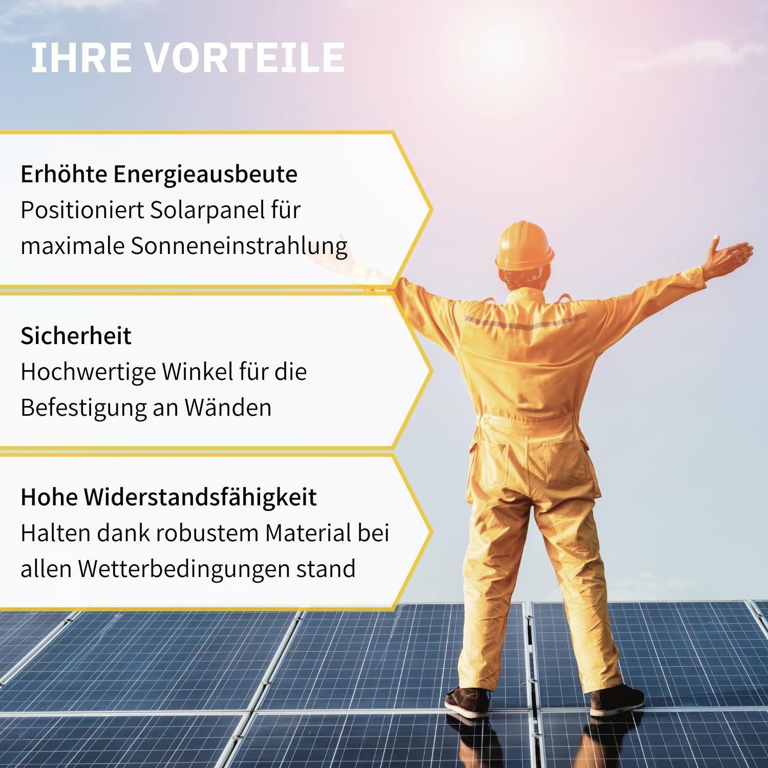 avoltik Wechselrichter Aluminium Z-Winkel Befestigunswinkel PV Solarmodule Halterung Wand, (Z-Winkel zur Auswahl in schwarz oder silber, Z-Winkel zur Auswahl in – Bild 5 von 5