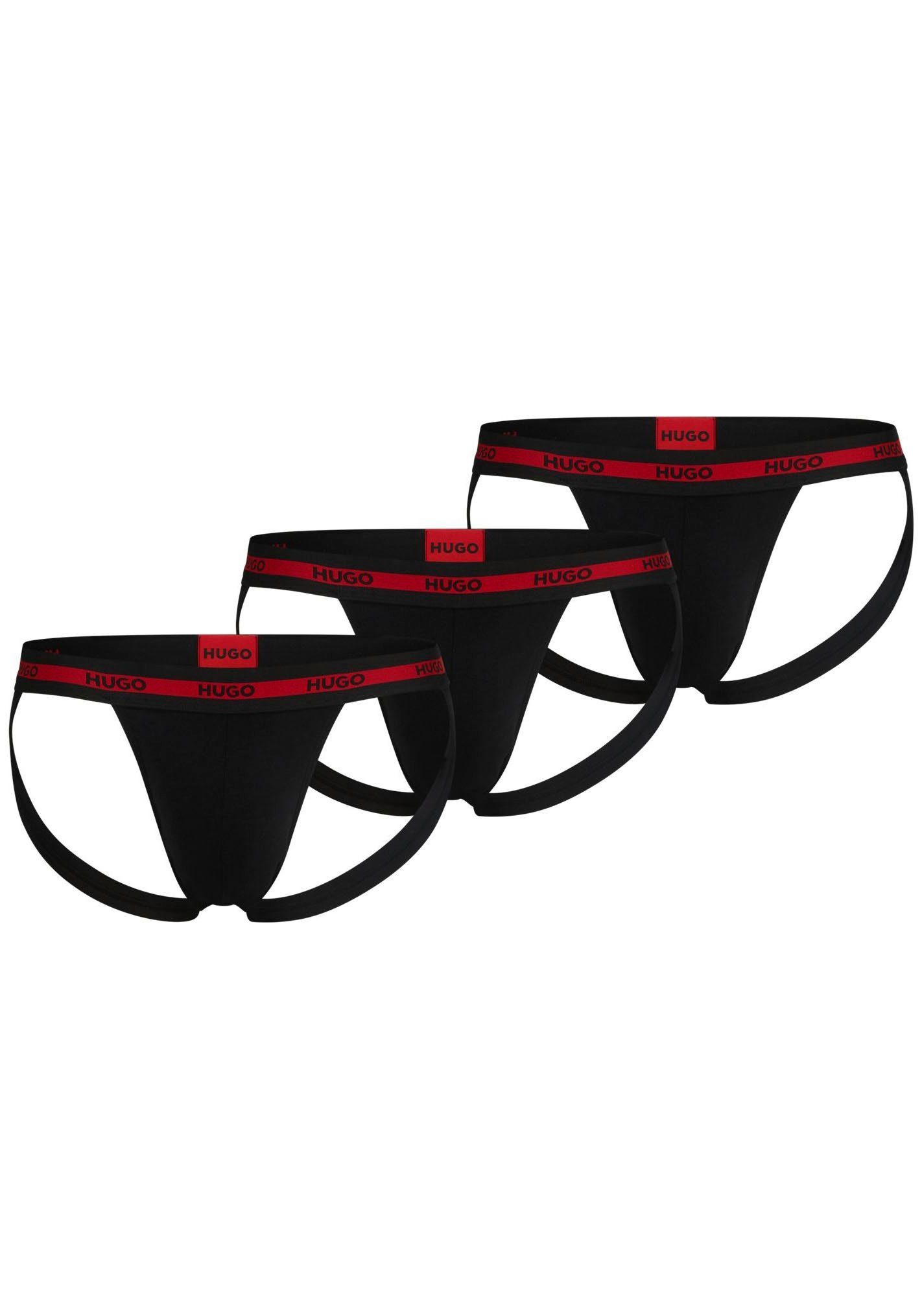 HUGO String JOCKSTR TRIPL PLANET (3-St) mit Cut-Outs