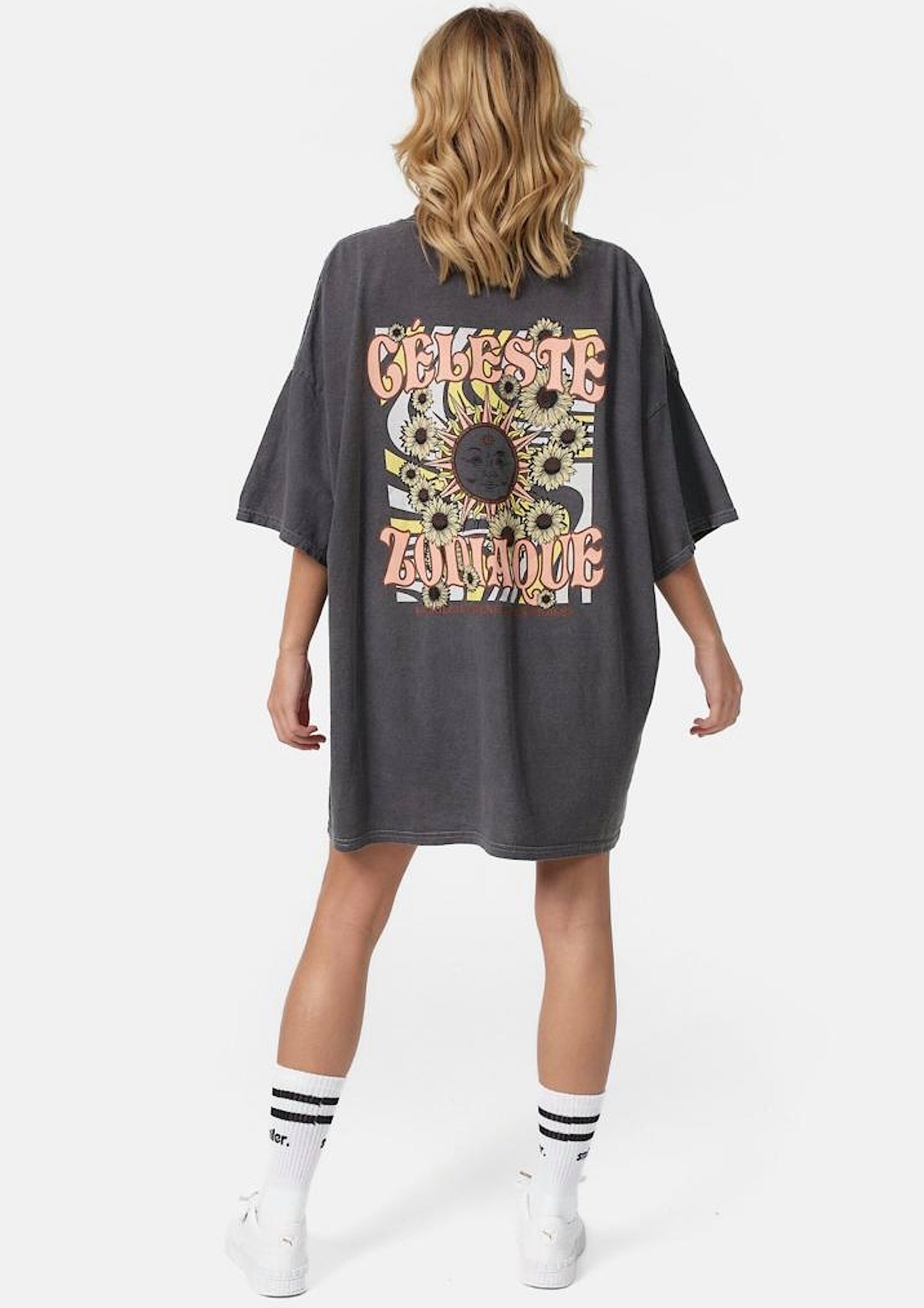 Worldclassca Oversize-Shirt Worldclassca Oversized T-Shirt T-Shirt-Kleid Shirt Print TEE Oberteil