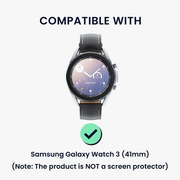 kwmobile Smartwatch-Hülle 2x Kunststoff Hülle für Samsung Galaxy Watch 3 (41mm), Schutzrahmen - Glitzer Schutzhülle in Transparent Schwarz