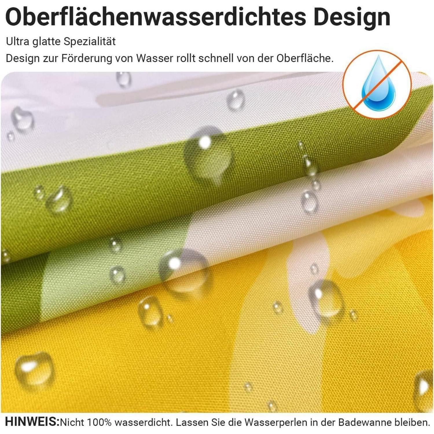 LuxusKollektion Duschvorhang Duschvorhang Zitronenblätter 180x200cm Antisch günstig online kaufen