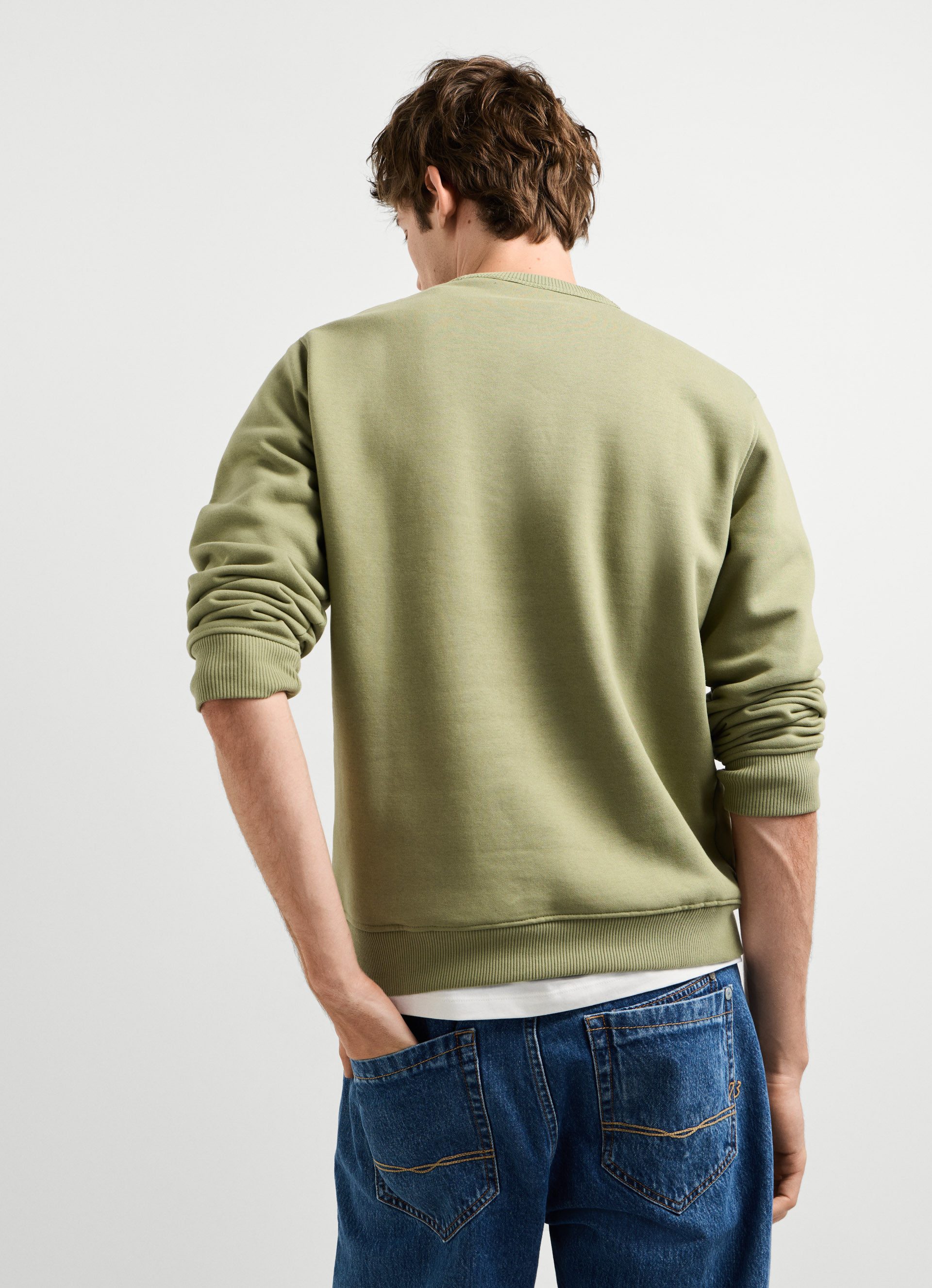 Pepe Jeans Sweatshirt JEFFERSON CREW mit Logostickerei, Baumwollmix – Bild 2 von 5