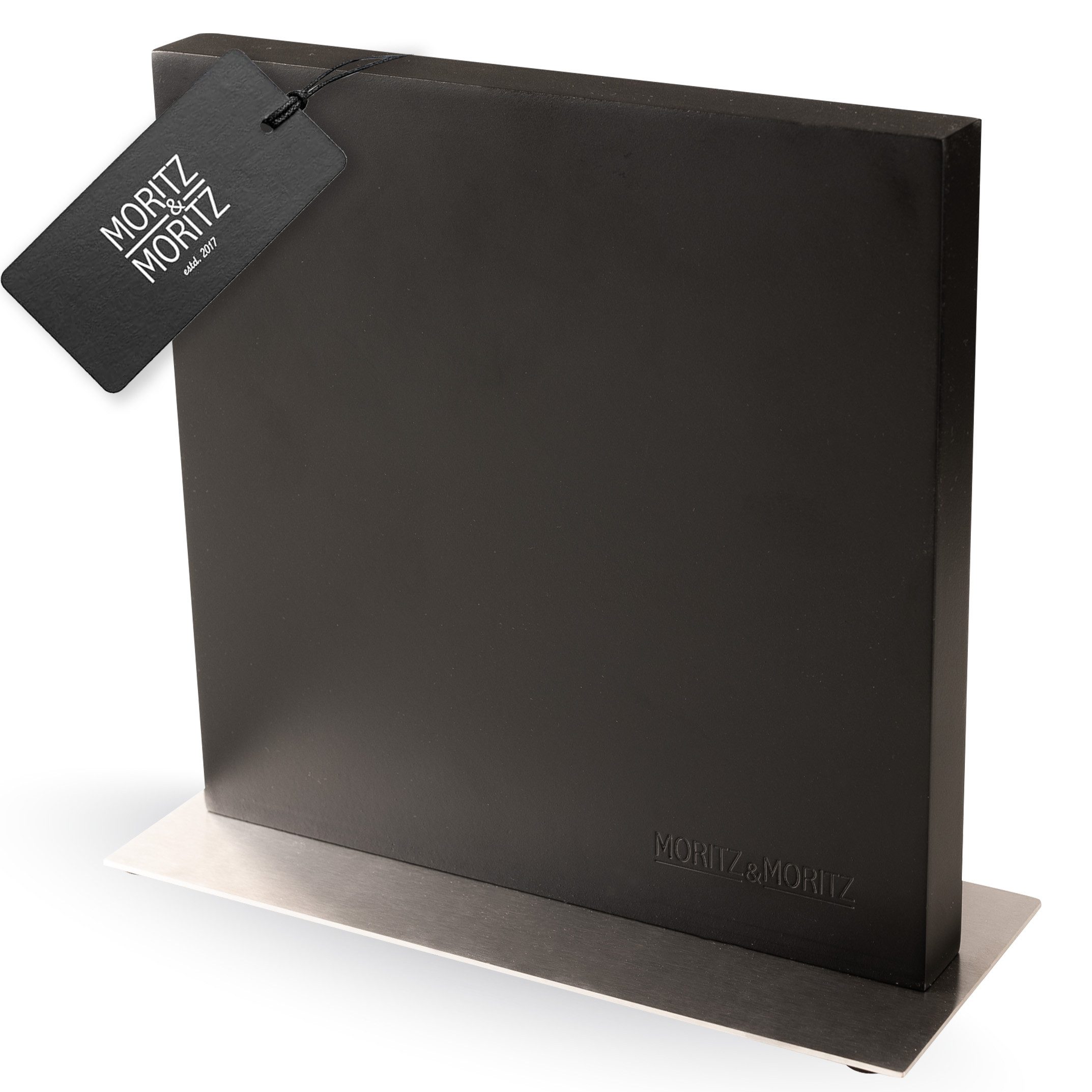 Moritz & Moritz Magnet-Messerblock Messerblock magnetisch, schwarz (1tlg), Magnetisch mit Edelstahlboden