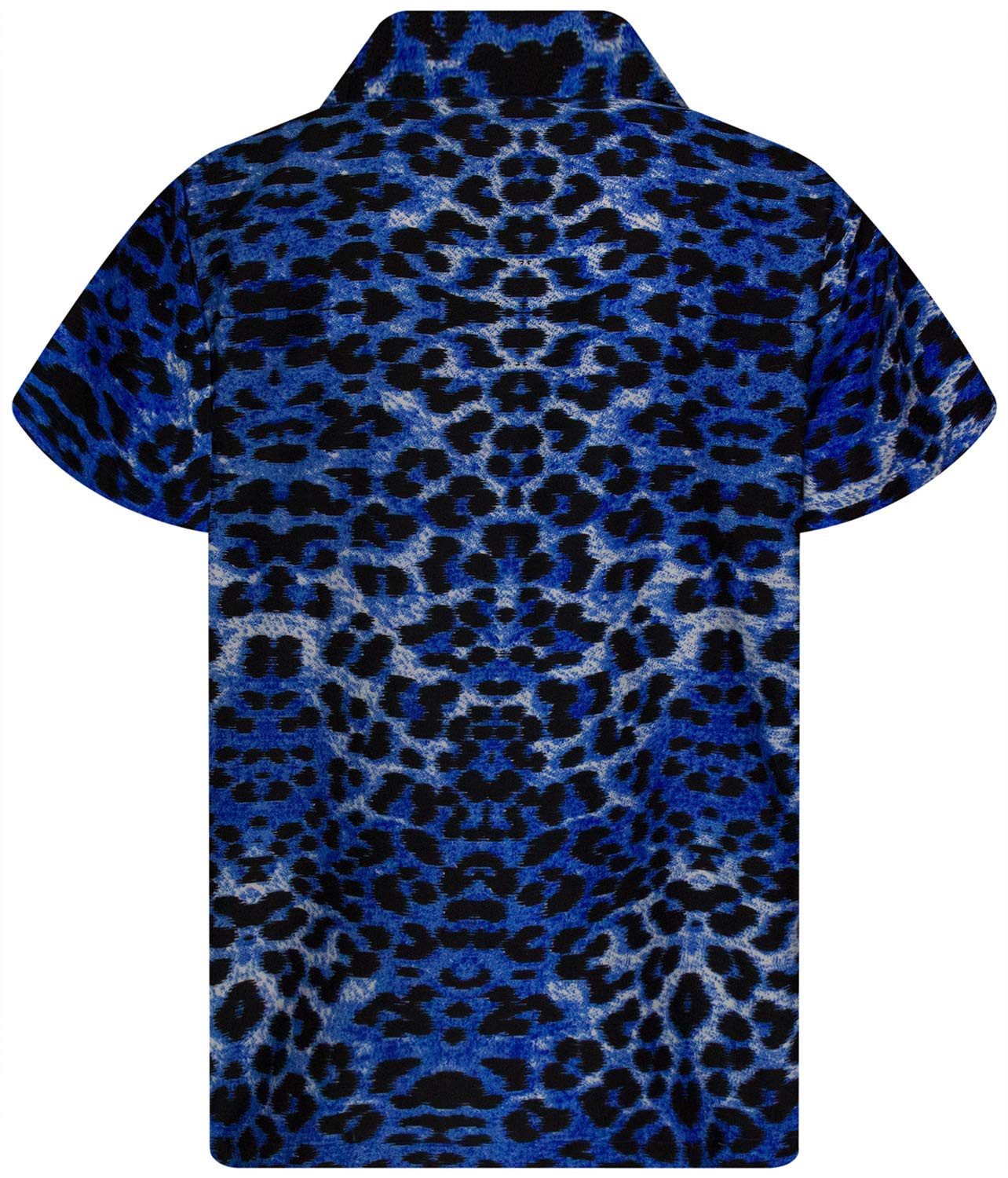King Kameha Hawaiihemd Leopard Kids Funky Hawaii-Hemd Kinder Kurzarm Front-Tasche Unisex