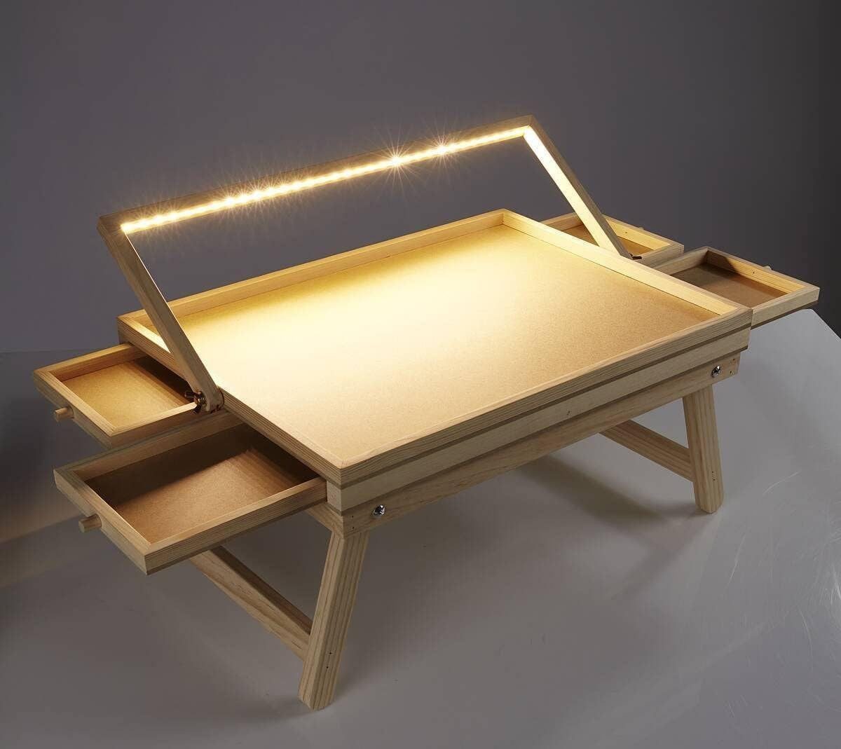 habeig Puzzlematte Puzzlebrett Puzzletisch für 1.000 Teile mit Licht Puzzle