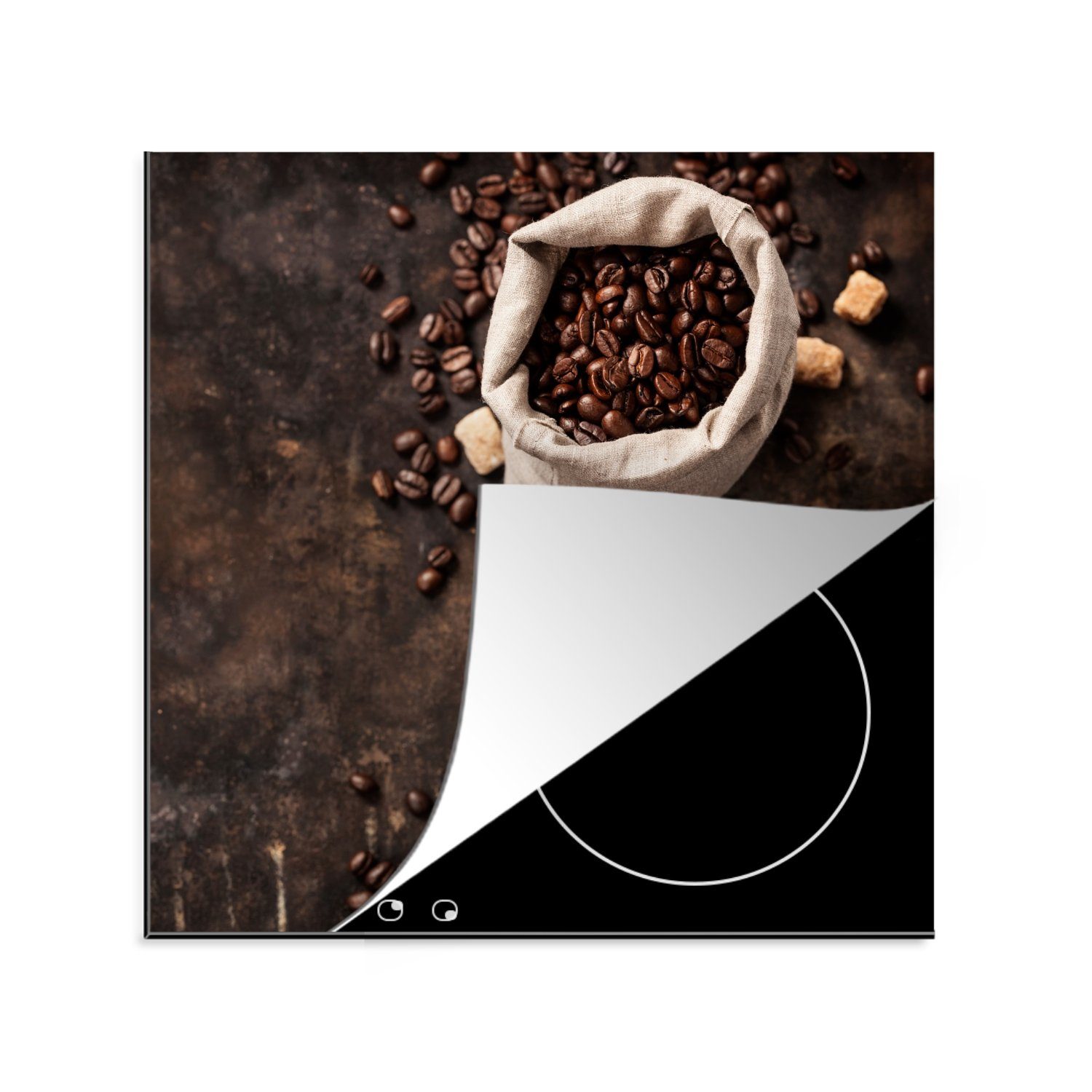 MuchoWow Herdblende-/Abdeckplatte Kaffee Tee Hoher Tee-23-1-1, Vinyl, (1 tlg), 78x78 cm, Ceranfeldabdeckung, Arbeitsplatte für küche