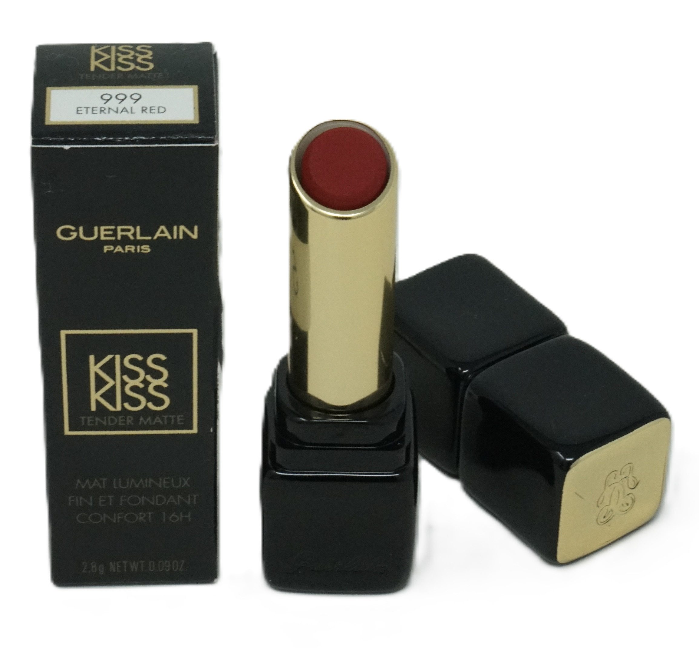 Lippenstift Guerlain Kiss Kiss Tender Matte 16h Comfort 2,8g 999 Eternal Red