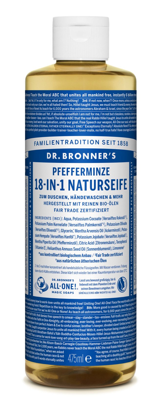 Dr. Bronners Flüssigseife Dr. Bronner's Flüssigseife Pfefferminze 475 ml