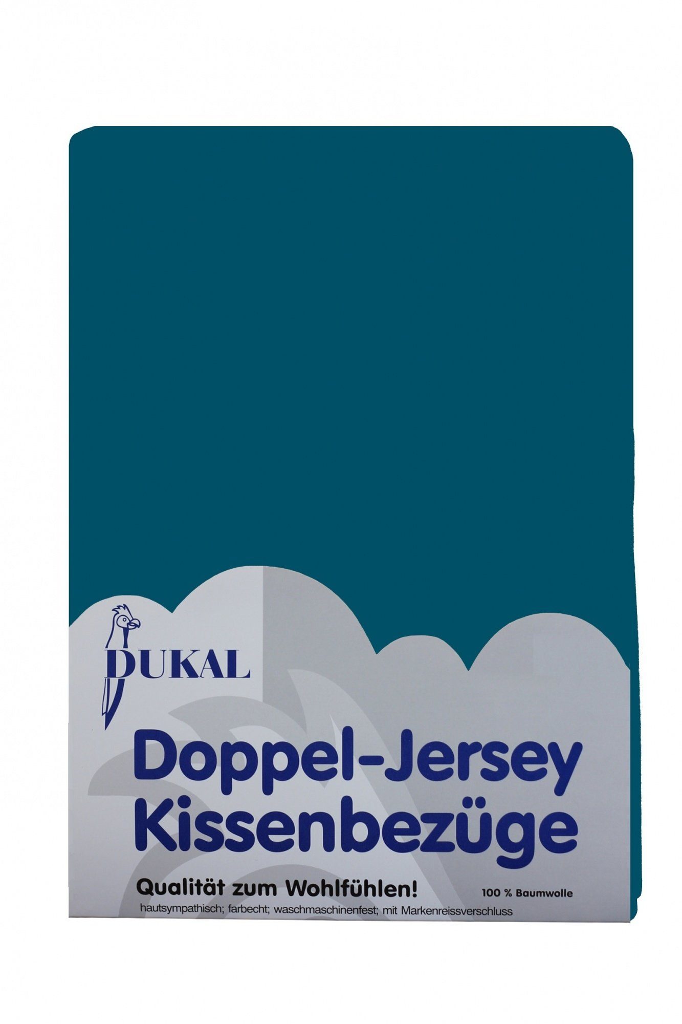 DUKAL Kissenbezüge aus hochwertigem Doppel-Jersey, 100% Baumwolle, (1 Stück), 40x40 cm, mit Reißverschluss, Made in Germany