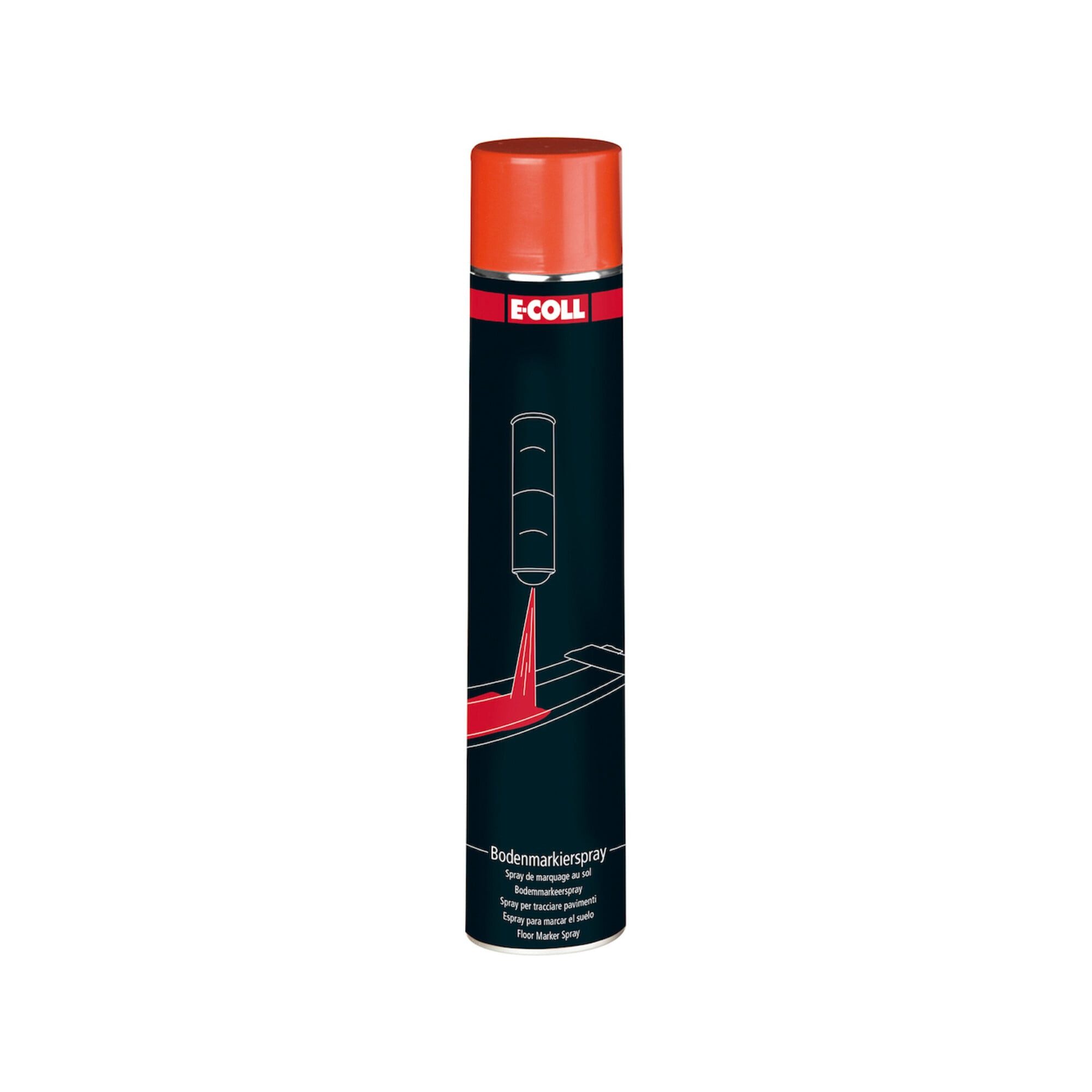 E-COLL Lackmarker E-COLL Bodenmarkierspray 750ml rot