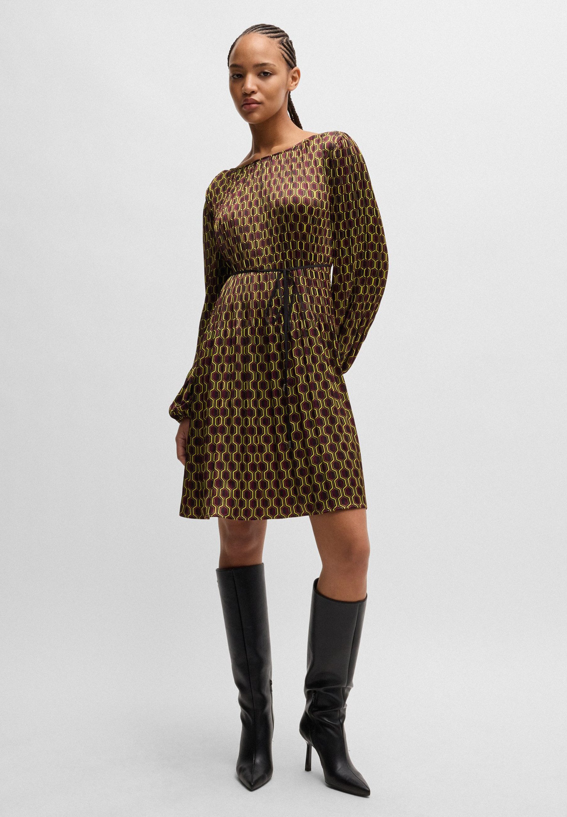HUGO Jerseykleid mit Gürtel Kavori (1-tlg)
