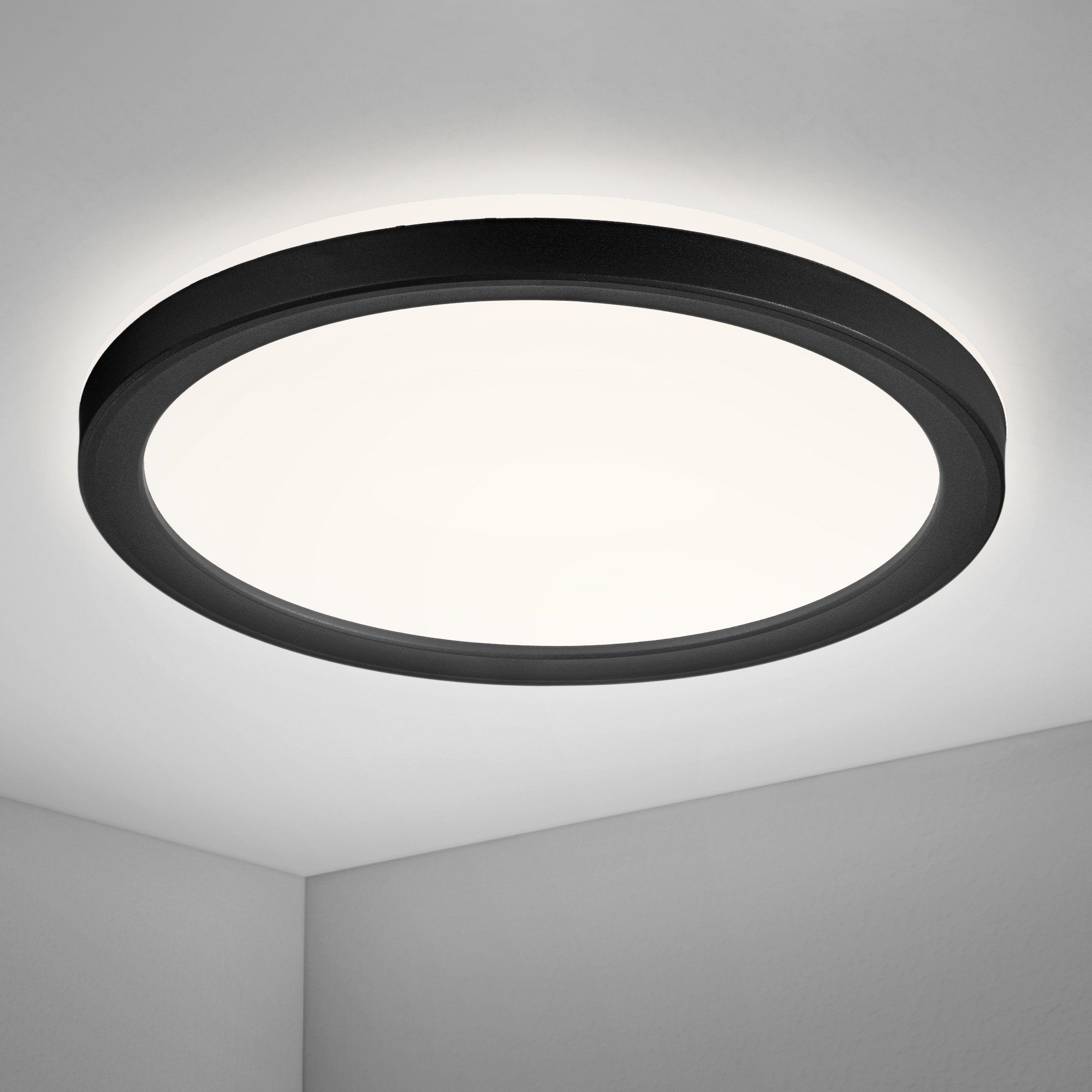 4000K fest Deckenlampe - Navaris LED Hintergrundbeleuchtung - Deckenleuchte, integriert, 19x2,8cm mit LED 12W - energieeffizient, LED