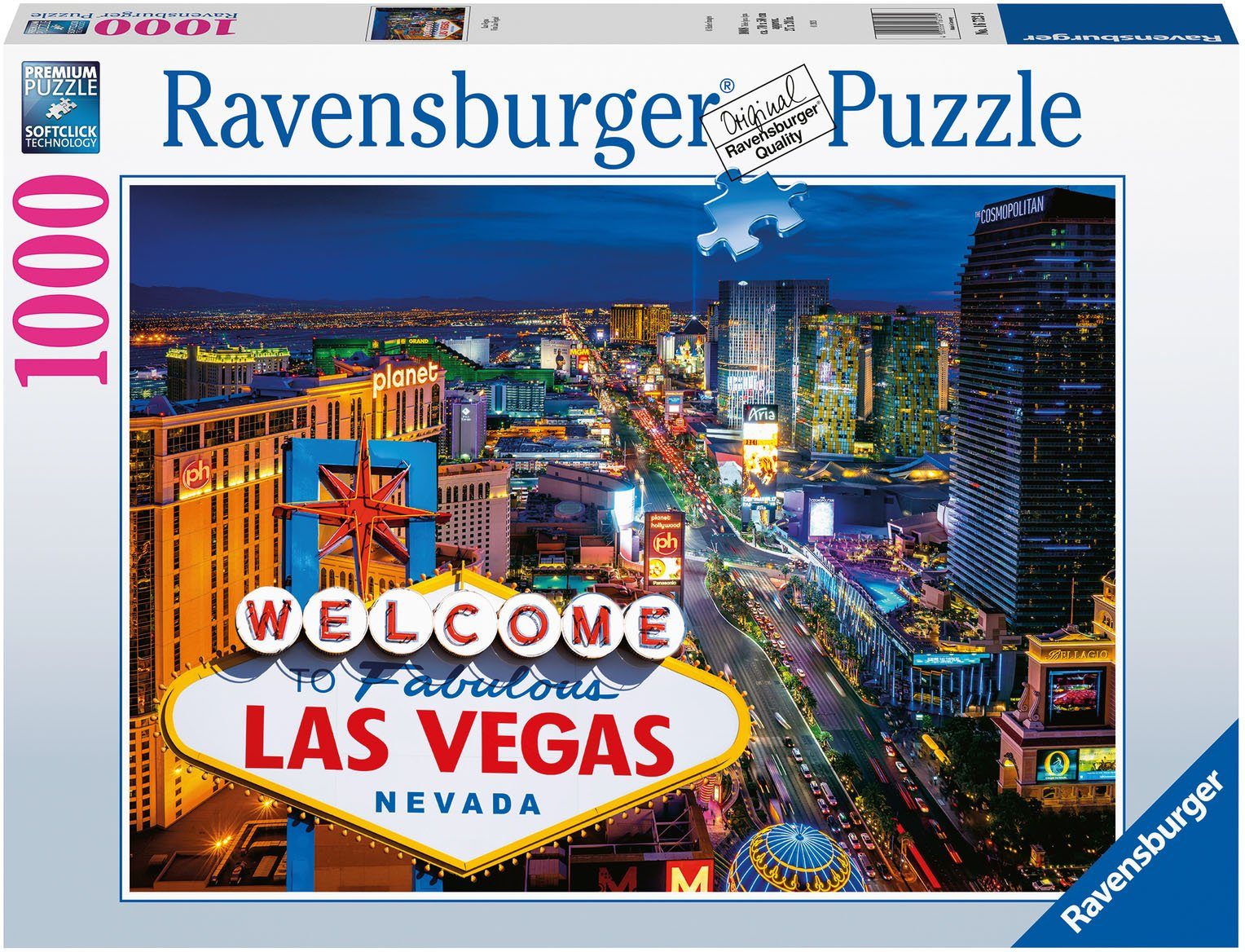 Ravensburger Puzzle Las Vegas, 1000 Puzzleteile, FSC® - schützt Wald - weltweit; Made in Germany