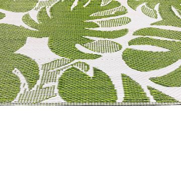 Outdoorteppich Recyclebarer wasserfester Outdoor-Teppich in grün creme, Carpetia, rechteckig