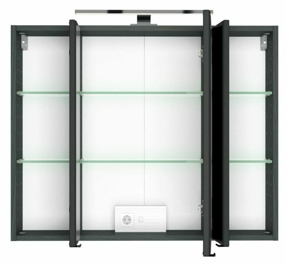 HELD MÖBEL Spiegelschrank Baabe 80 cm graphit