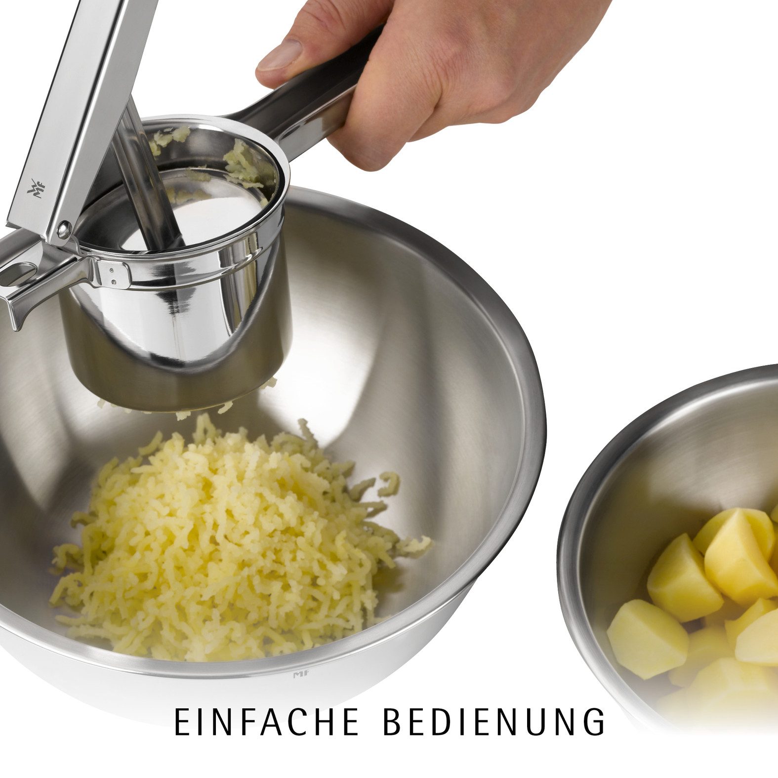 WMF Kartoffelpresse Gourmet (1 St), Cromargan® Edelstahl Rostfrei 18/10, mit Auflagehaken