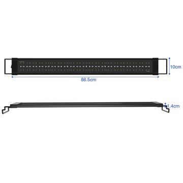 Clanmacy LED Aquariumleuchte LED Aquarien Beleuchtung Lampe Aquarium Fisch Tank mit Fernbedienung, RGB86.5 FITS 90-120CM TANk