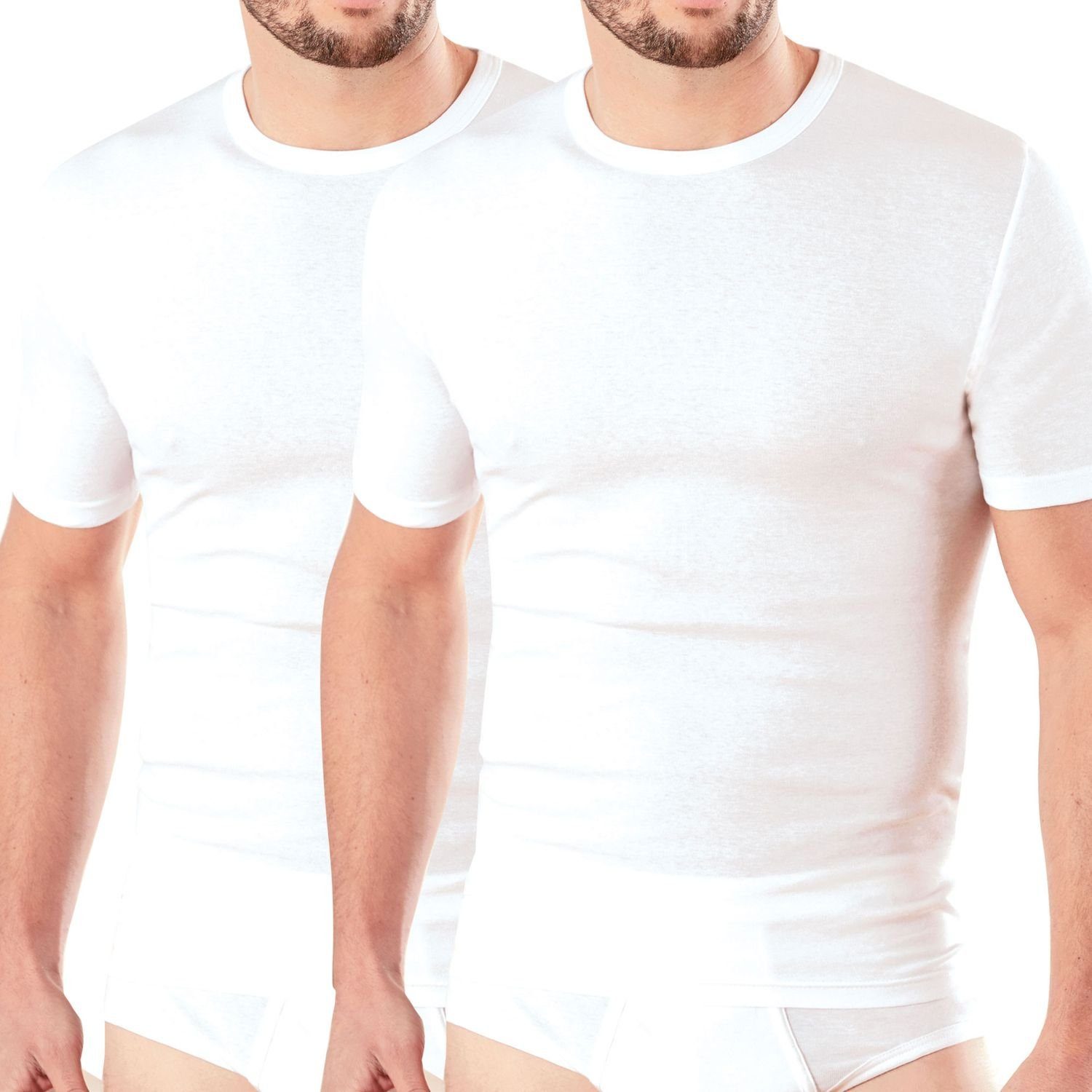 Premium Stück) Unterhemd Arm mit 2-St., 1/2 Ammann Pack 2 Unterhemden Feinripp (Mehrpack, 2er im