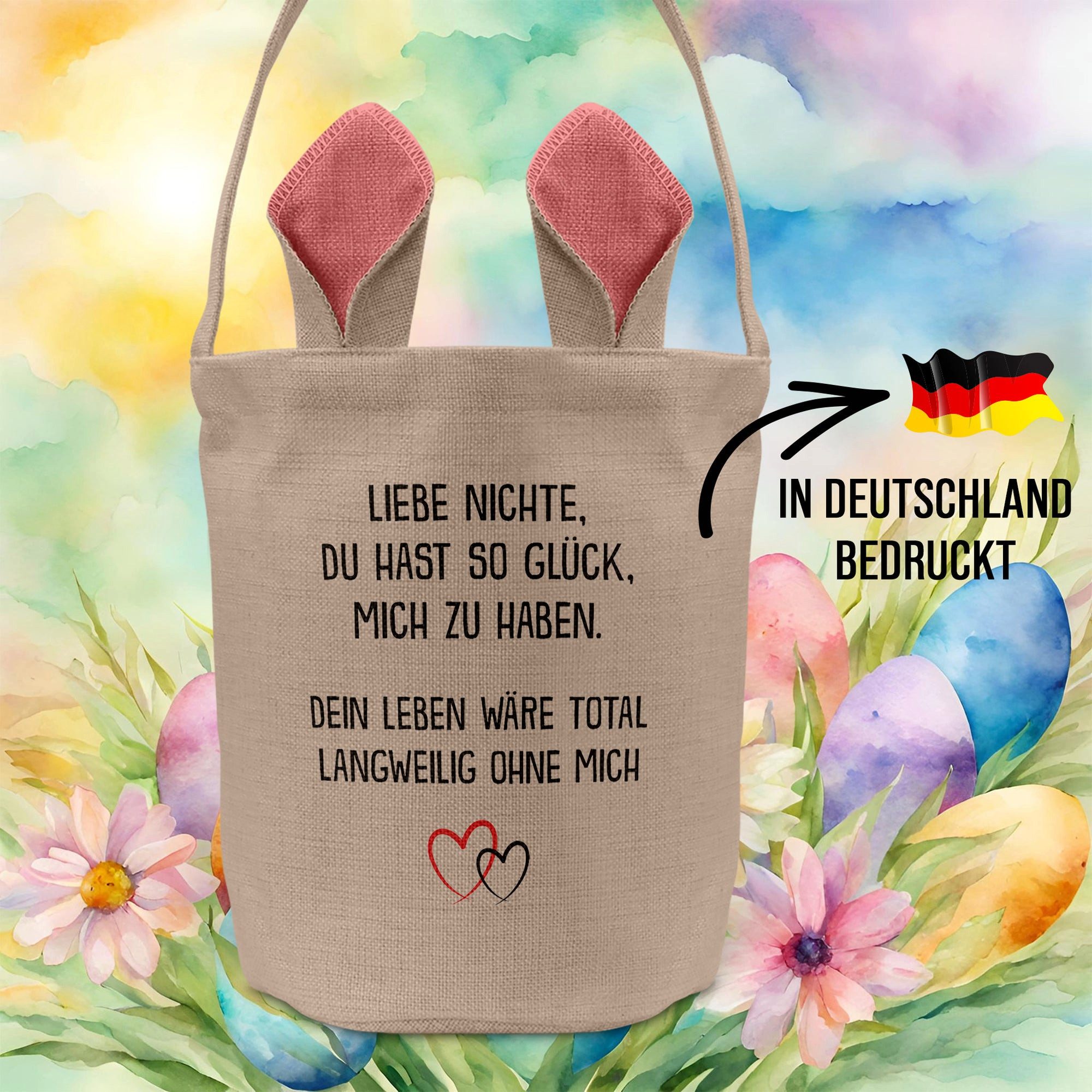 22Feels Osternest Nichte Mädchen Osterkorb Henkel Geschenk Pink Ostern Deko Körbchen, In Deutschland Bedruckt