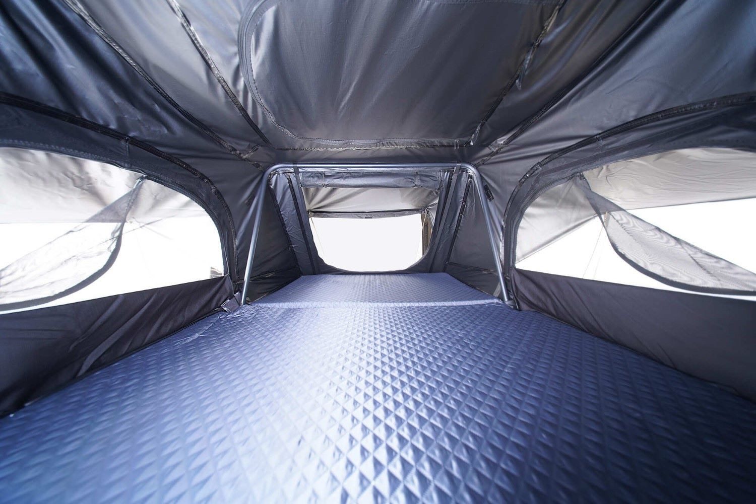 bene living Dachzelt Aluminium Hybriddachzelt AeroSummit Fold #3 by Camper's Delight, Personen: 2, inkl. Matratze, Windschutzmarkise und Leiter