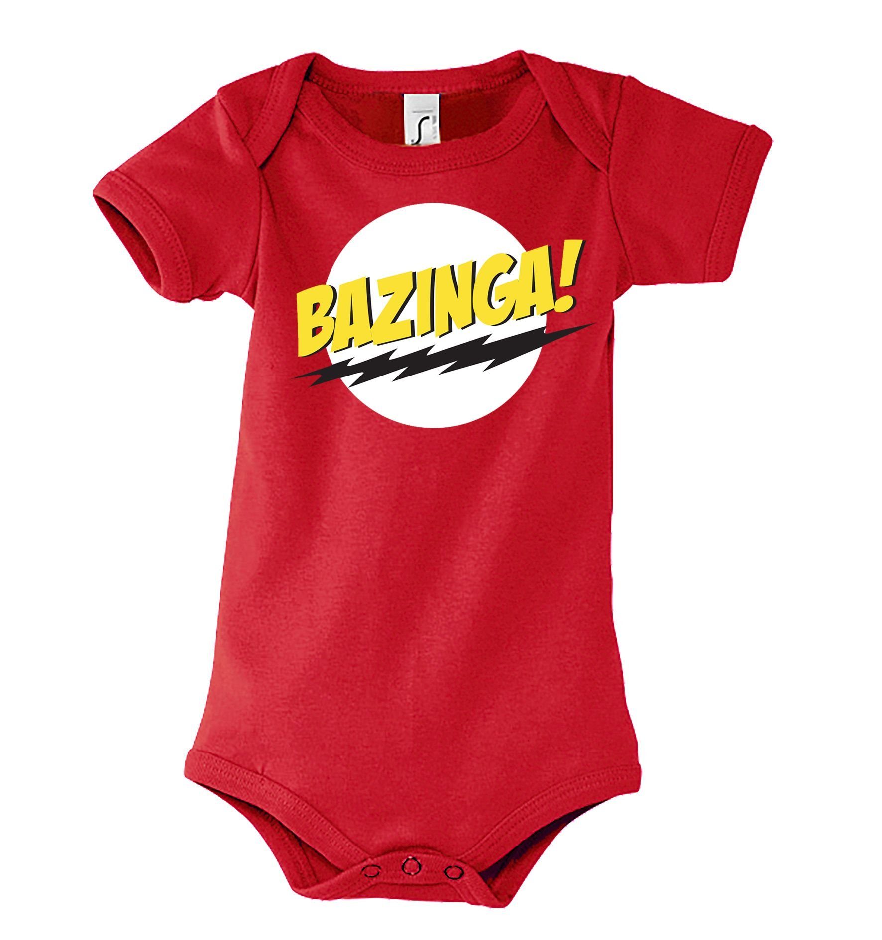 Youth Designz Kurzarmbody Baby Body Strampler Bazinga mit niedlichem Frontprint