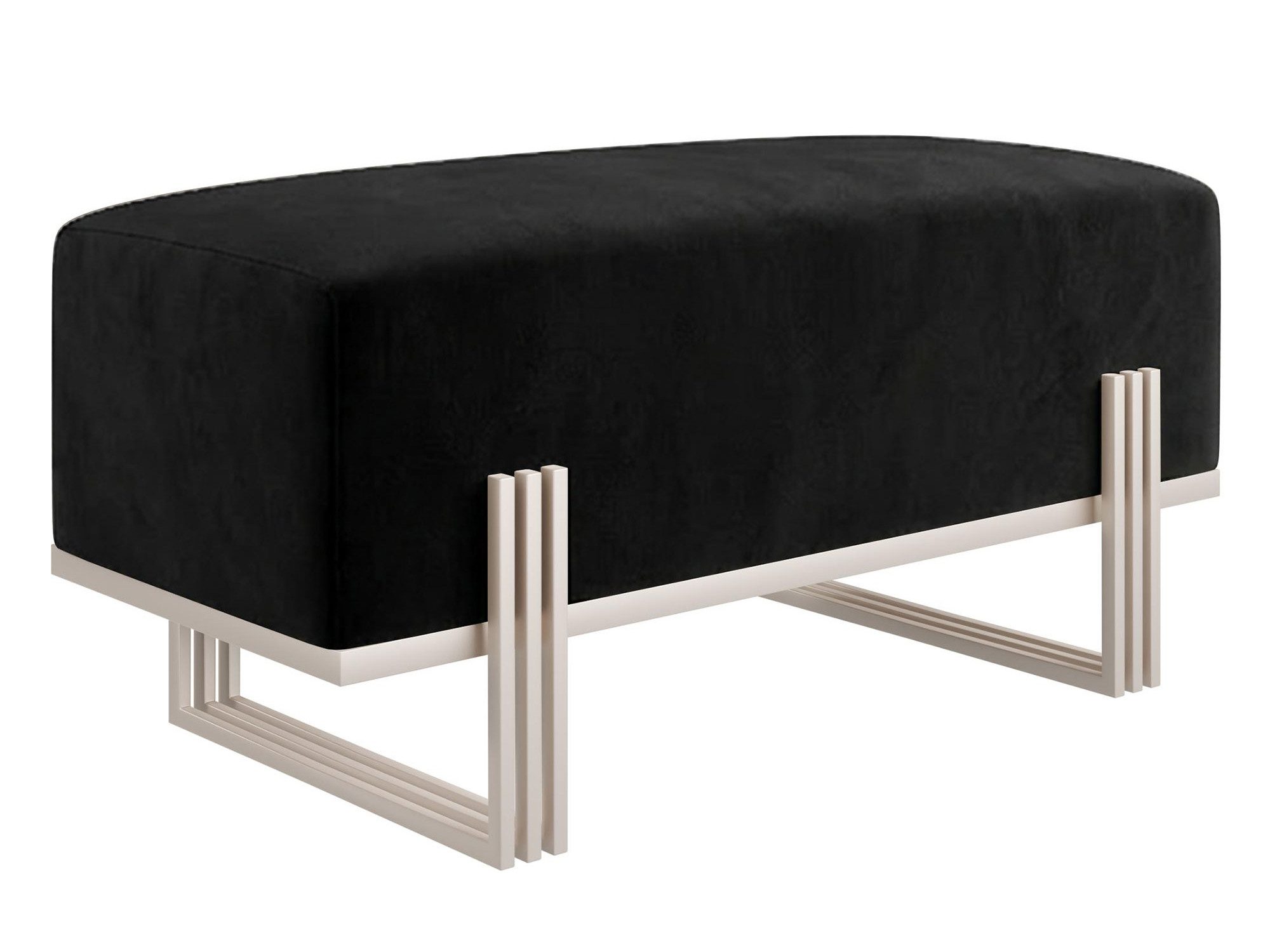 Beautysofa Polsterbank TINA mit Metallgestell, Sitzbank, Bouclé, Chenille oder Samt (Stabiles Metallgestell: Schwarz oder Kaschmir, Modernes Design)