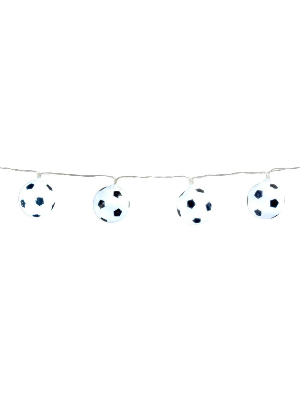Boland Girlande Lichterkette Fußball, Kleine Lichterkette für Mottoparty, Kindergeburtstag und Event