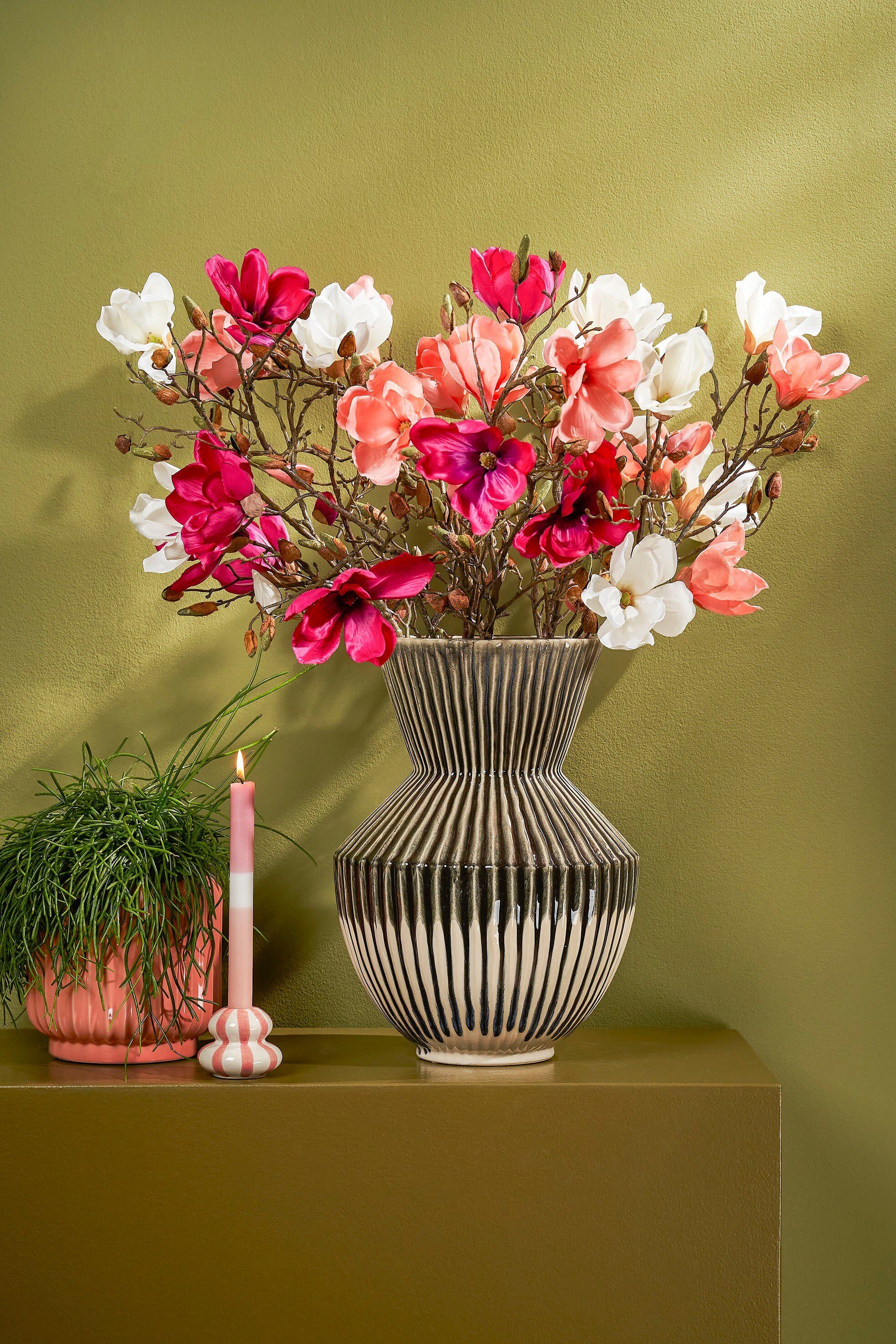 Kunstblume Mica Decorations Magnolia pfirsich - l88cm, Mica Decorations, Höhe 7 cm