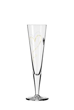 Ritzenhoff Sektglas Goldnacht, Glas, Mehrfarbig H:24cm D:7cm Glas